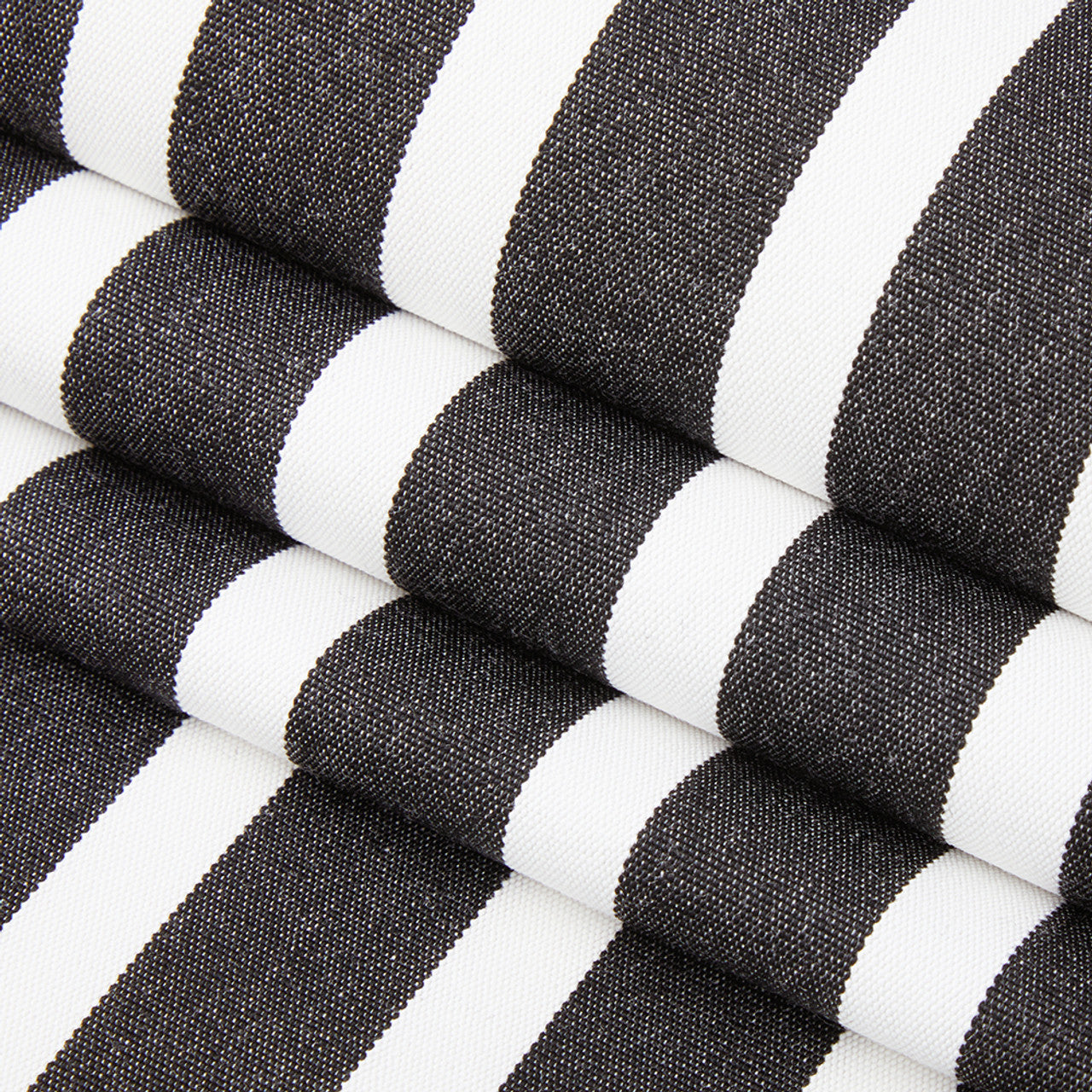 Sunbrella Stripes Square Pouf Cube - Stylish Indoor Outdoor Ottoman Seat for Living Room, Patio, and Garden Decor