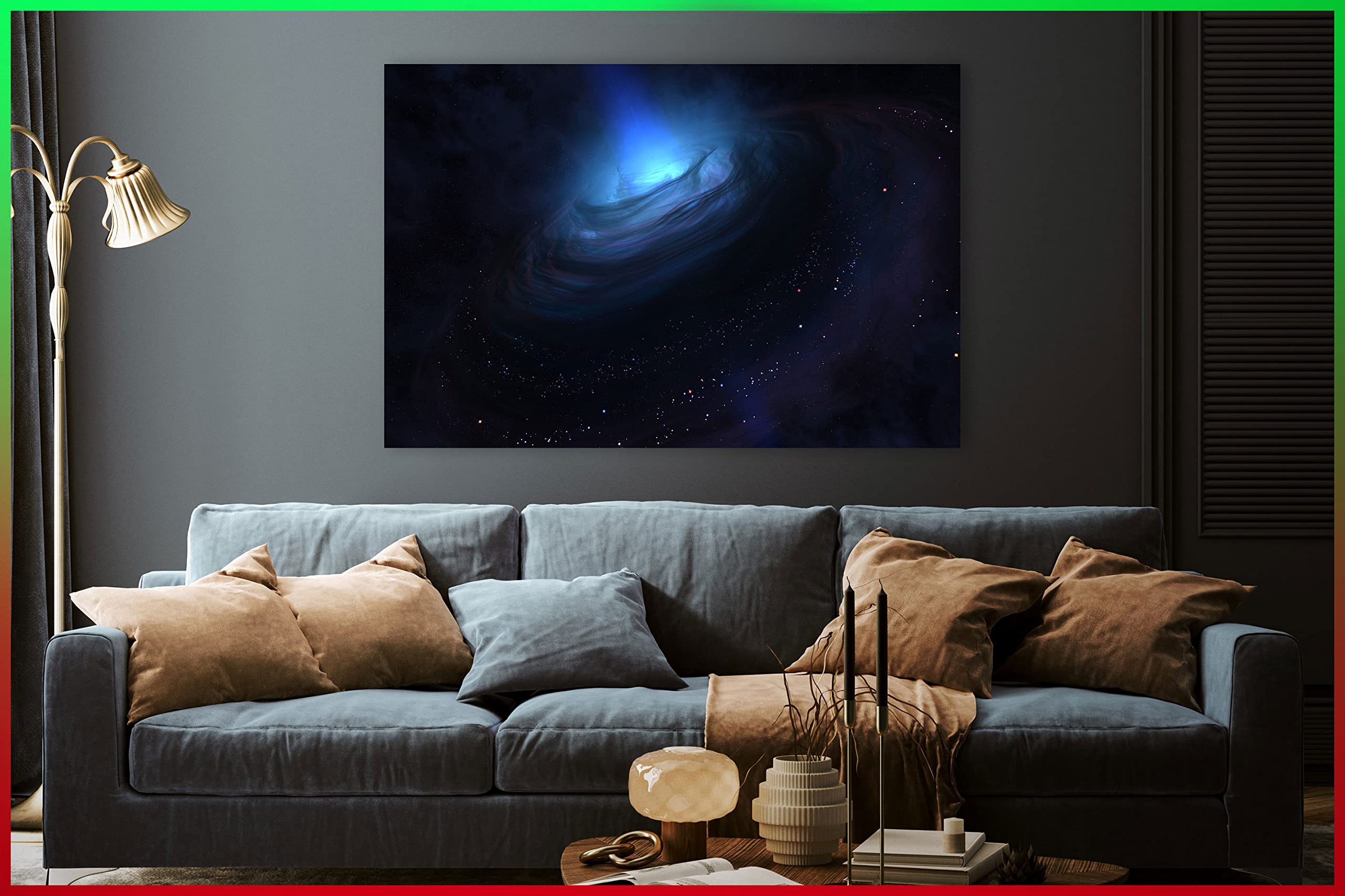 Nebula Galaxy Canvas Wall Art - Framed Ready to Hang Space Themed Poster for Living Room, Bedroom, Kitchen Decor - 40x60 Inch Modern Home Wall Decor (Perfect for Astronomy Lovers & Sci-Fi Enthusiasts)