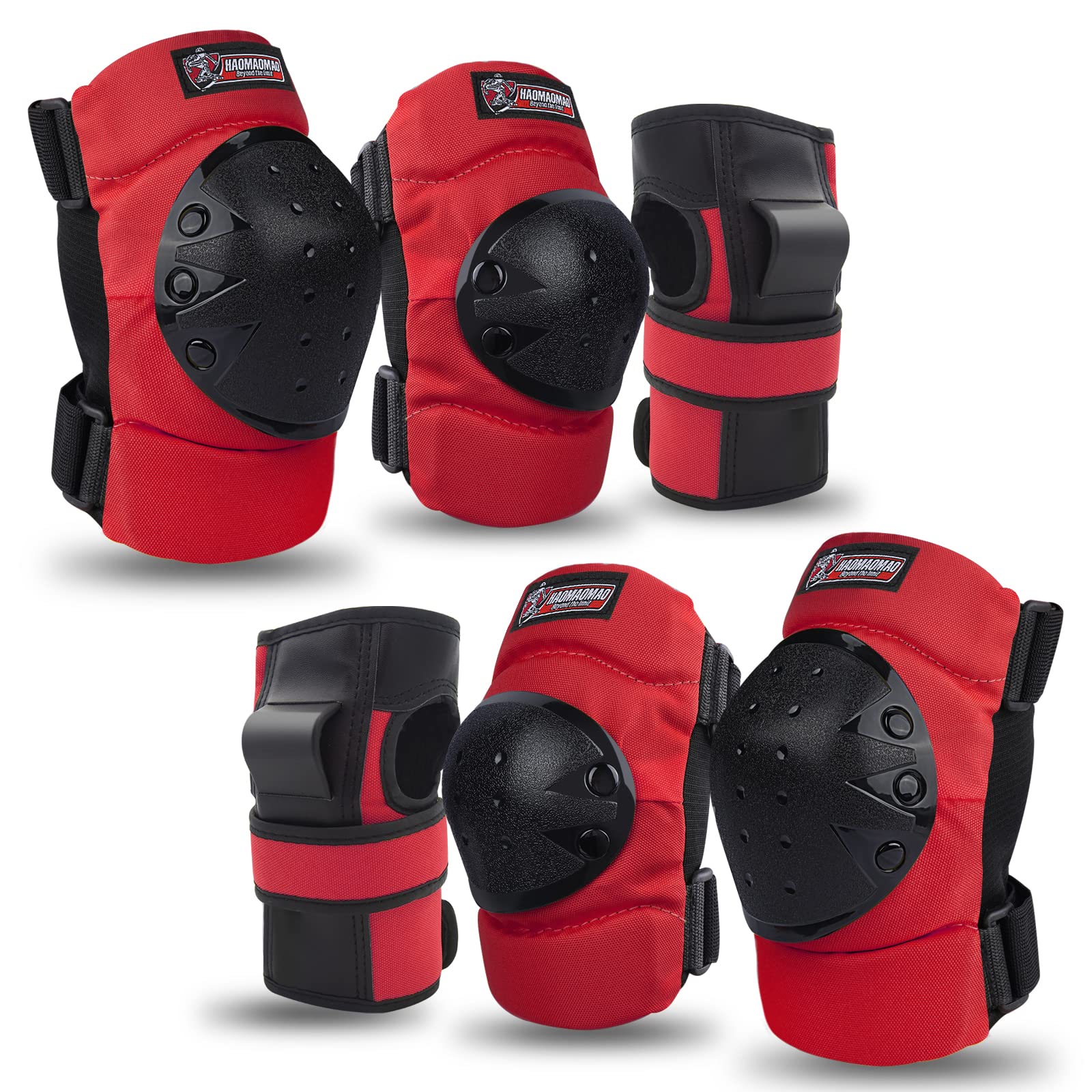 Adult & Kids Knee Pads Elbow Pads Wrist Guards Set - Protective Gear for Roller Skating, Cycling, Skateboarding, BMX & Extreme Sports - Perfect for Outdoor Activities, Sports Training & Safety Protection