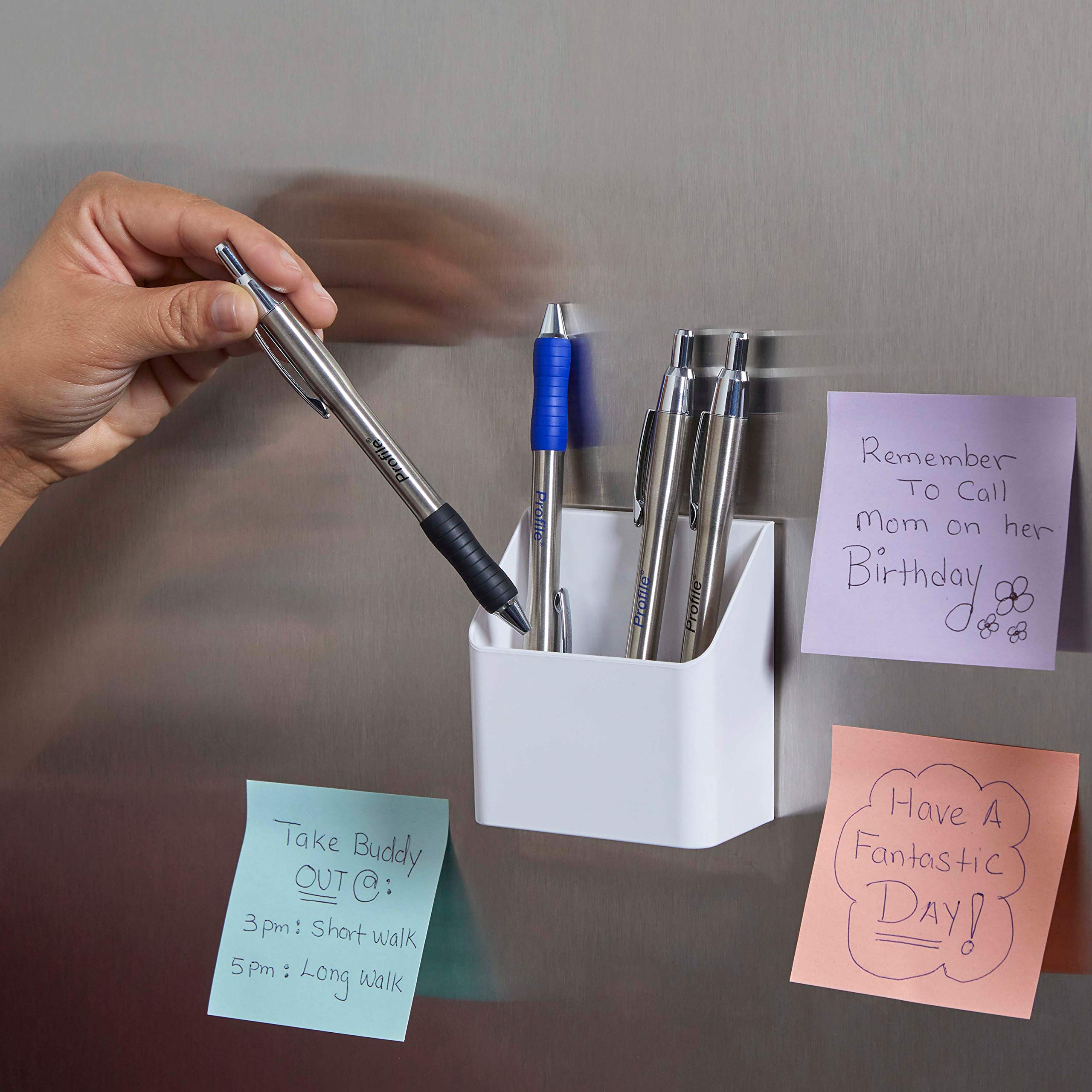 Paper Mate Profile Retractable Ballpoint Pens - 1.0mm Black Ink, Stainless Steel Barrel, 12-Pack for Office, School & Everyday Writing