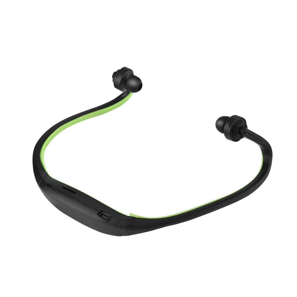 Wireless Bluetooth Headphones with Mic - Sports Neckband Earphones, Bluetooth 4.1 Stereo Headset with TF Card Slot & Hands-Free Calling (Green) - Perfect for Running, Gym Workouts & Commuting