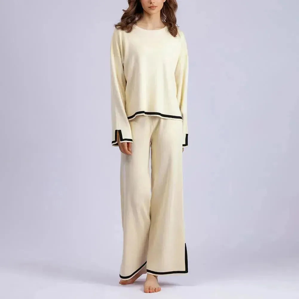 Women's Colorblock Lounge Two Piece Set - Soft & Comfortable Loungewear for Relaxing at Home, Yoga, or Travel