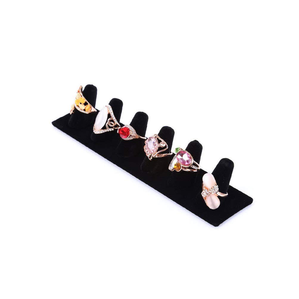 LIOOBO 6-Tier Ring Display Stand - Round Head Jewelry Holder for Necklaces, Bracelets & Wedding Rings - Durable Shelf Brackets for Retail Store, Boutique & Wedding Showcase Displays