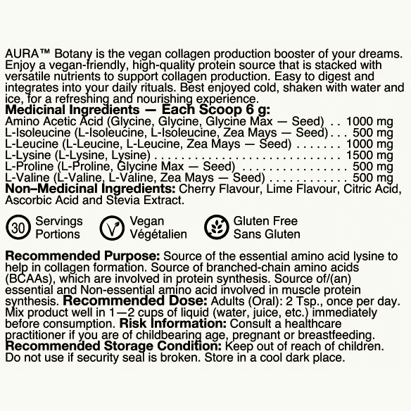 Aura Collagen Booster Watermelon Flavor 180g - Anti-Aging Skin Supplement for Glowing Complexion | Perfect for Daily Beauty Routine & Hydration