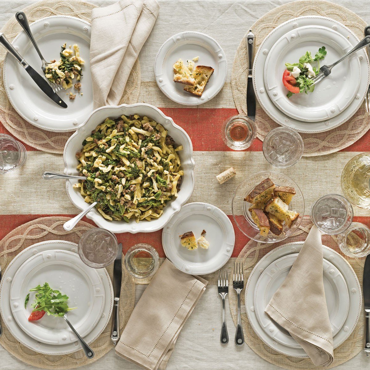 Juliska Berry & Thread Bright Satin 5-Piece Place Setting - Elegant Dinnerware Set for Formal Dining, Wedding Registry & Holiday Entertaining