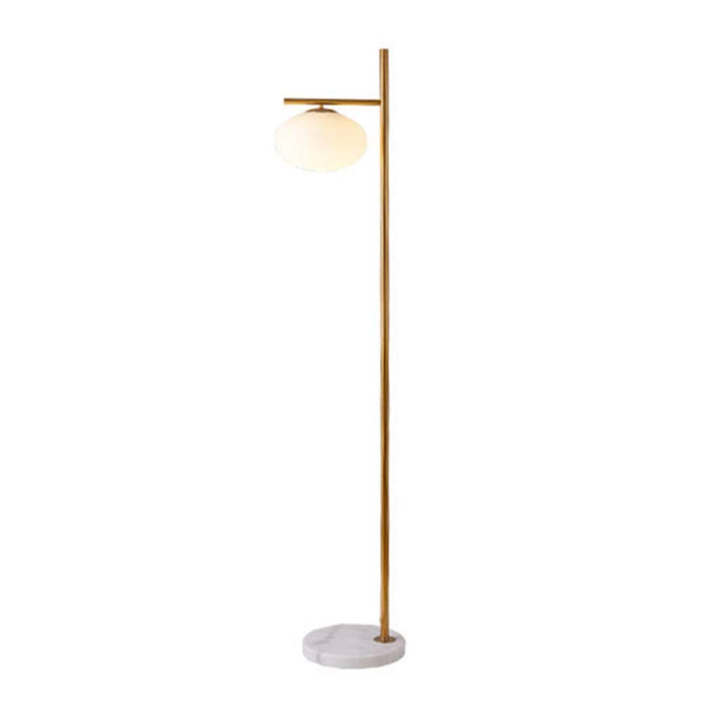 European Style Single Head LED Floor Lamp - Modern Glass Art Vertical Pole Table Lamp for Living Room, Bedroom & Bedside - Perfect for Reading, Relaxing & Home Decor