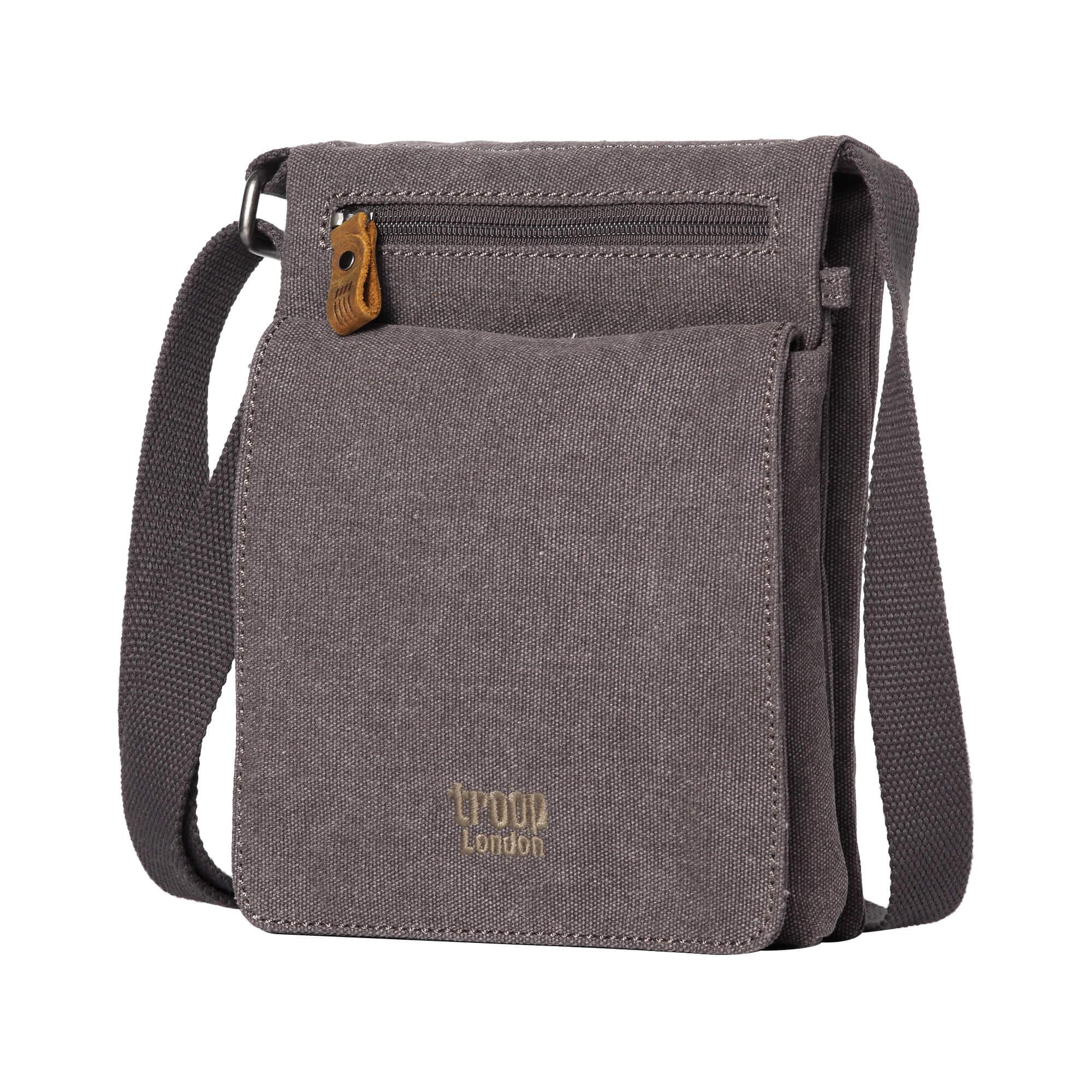 TRP0243 Troop London Classic Canvas Crossbody Bag for Men & Women - Stylish & Durable Everyday Shoulder Bag for Work, Travel & Casual Outings