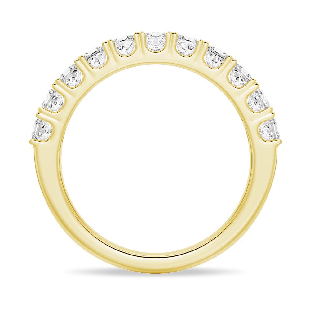 1.65 Carat Princess Cut Moissanite Half Eternity Wedding Band - Elegant Stackable Ring for Women, Perfect for Anniversary, Engagement & Everyday Wear