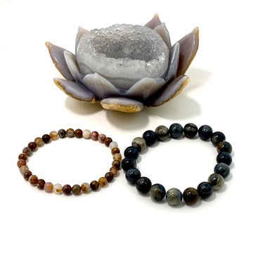 Natural Pietersite Stone Beaded Bracelet for Women - Healing Crystal Jewelry for Energy Balance & Stress Relief - Perfect for Meditation, Yoga & Spiritual Gifts