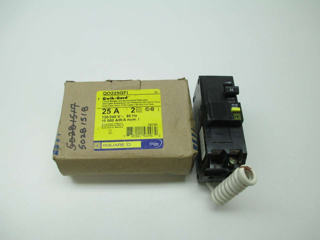 2P 25 Amp Plug-In Circuit Breaker 120/240VAC - Compatible with Electrical Panels for Home, Office & Industrial Use