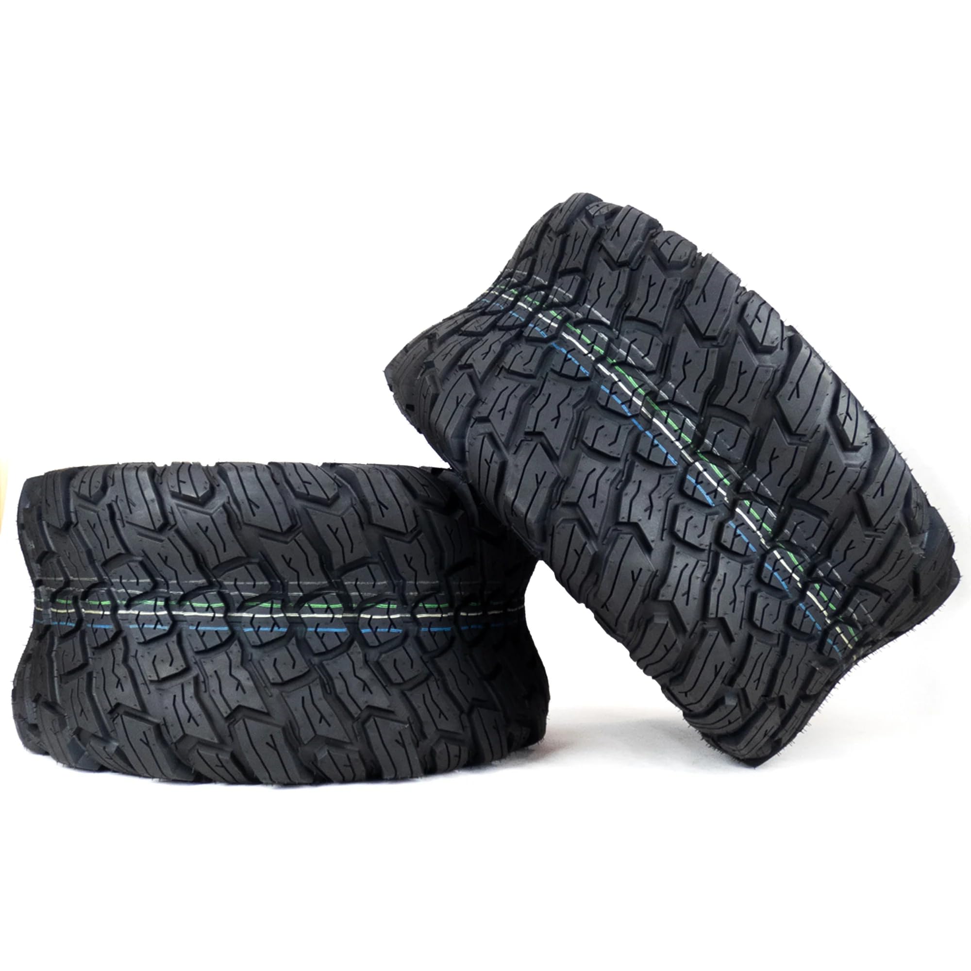 Heavy Duty 24x12.00-12 4-Ply Reaper Turf Tires (2 Pack) - Premium Lawn Mower Replacement Tires for Commercial Landscaping & Tough Terrain