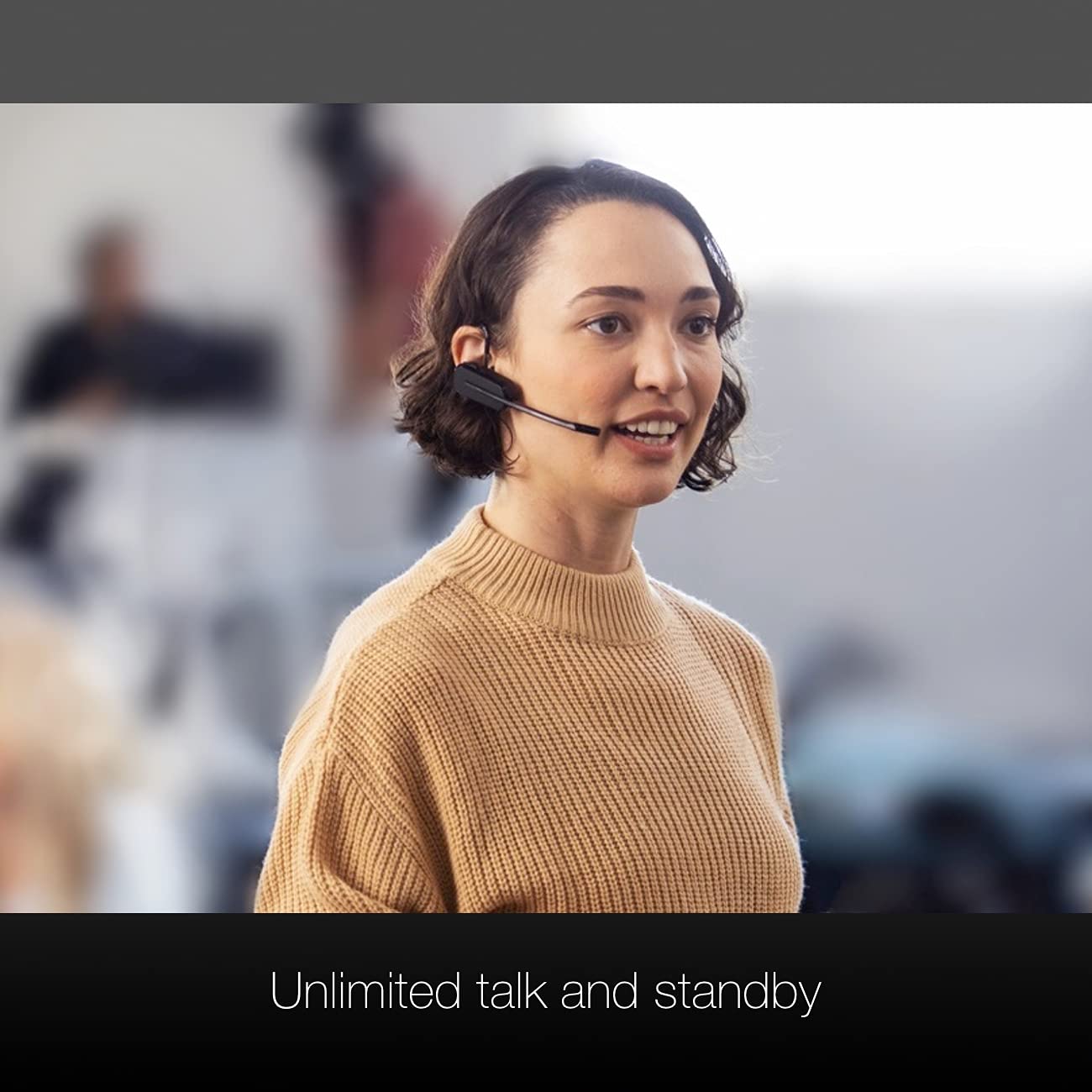 GTW Poly Savi 8240 Wireless Single-Ear UC Convertible Bluetooth Headset with DECT 6.0 - Compatible with Teams, Zoom, RingCentral, 8x8, Vonage - Works with Deskphone, PC & Mac - Includes Microfiber Cleaning Cloth - Perfect for Remote Work, Video Conferencing & Call Centers