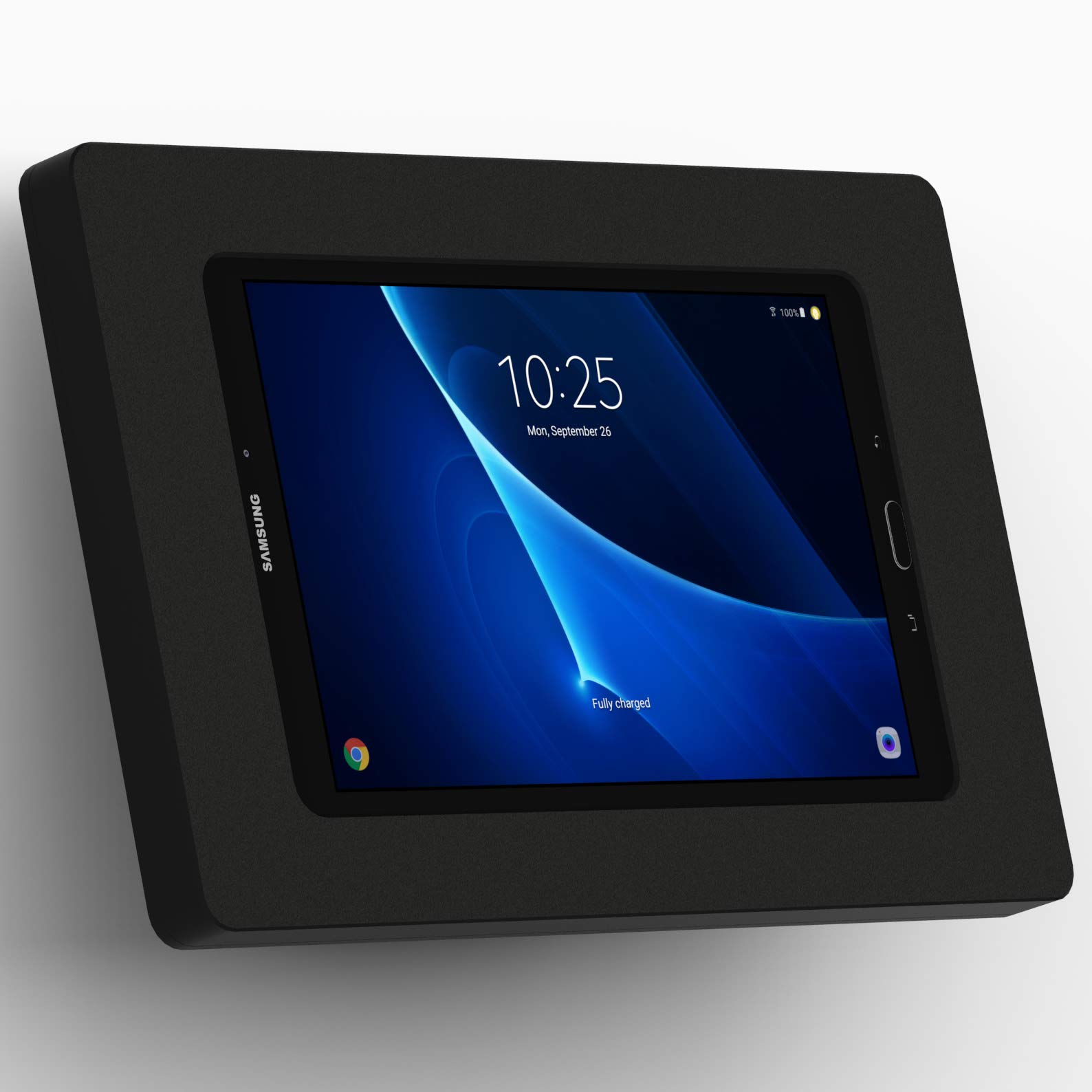VidaMount Black Enclosure & 15° Fixed Tilt Wall Mount Bundle for Samsung Galaxy Tab A 10.1 (2016) - Perfect for Home, Office & Classroom Tablet Mounting Solutions