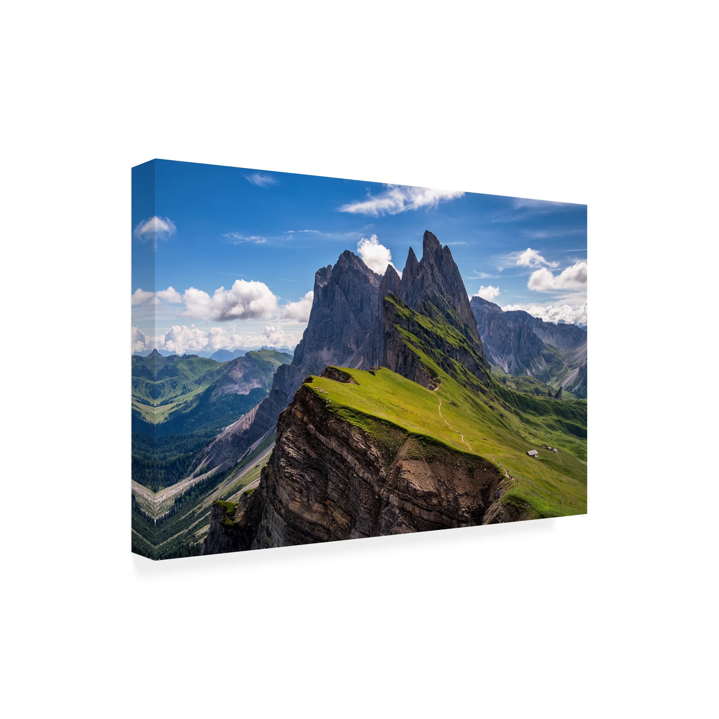 Trademark Fine Art 'On The Edge' Canvas Wall Art by Ales Krivec - Stunning Landscape Photography for Living Room & Office Decor