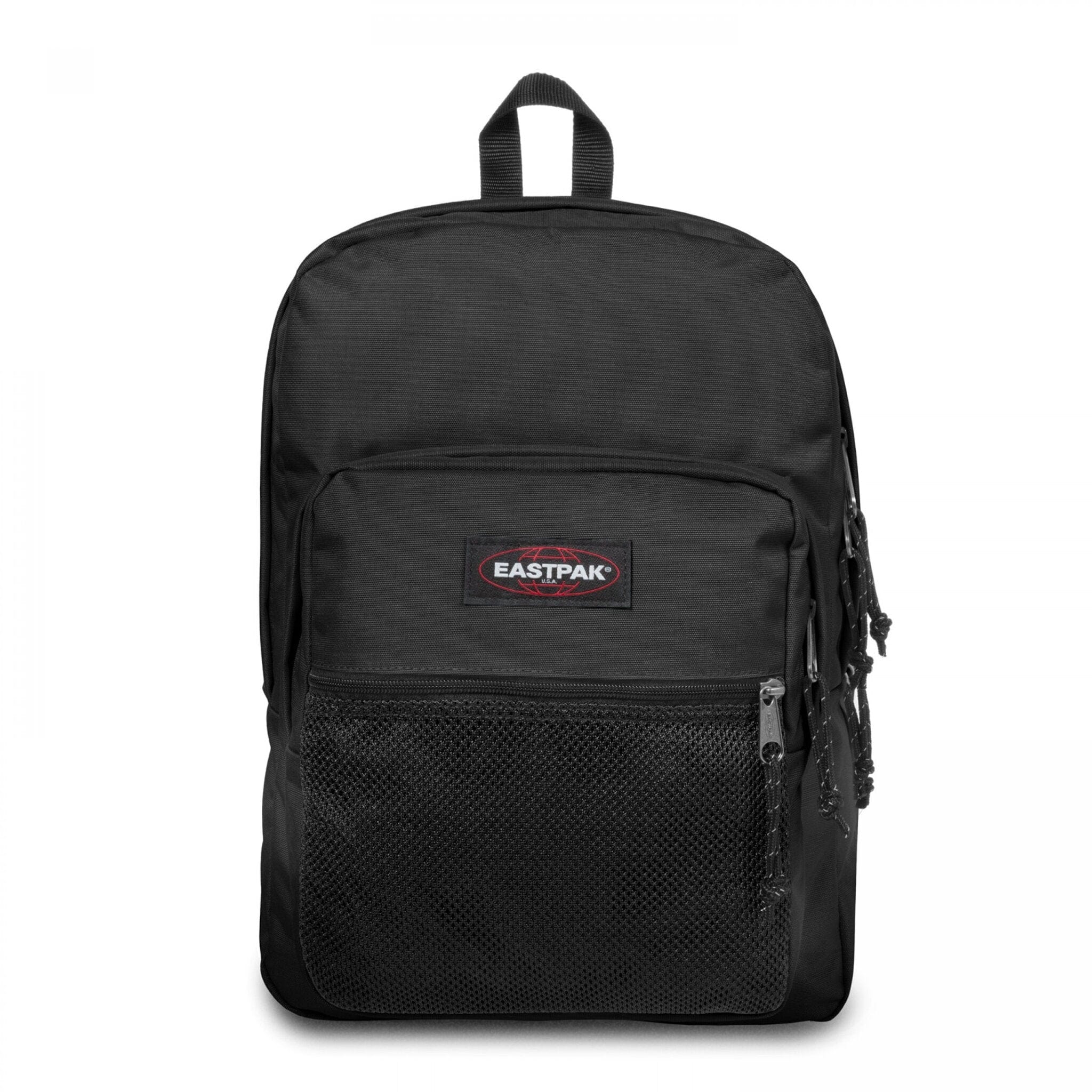 Eastpak Pinnacle Backpack - Durable Laptop Backpack for School & Travel, Water-Resistant Black Daypack with USB Charging Port - Perfect for College, Work & Outdoor Adventures