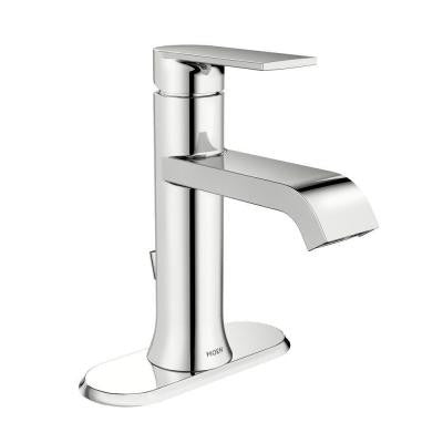 Moen Genta Single Hole Single Handle Chrome Bathroom Sink Faucet - Modern Water-Saving Design for Bathroom Vanity & Powder Room