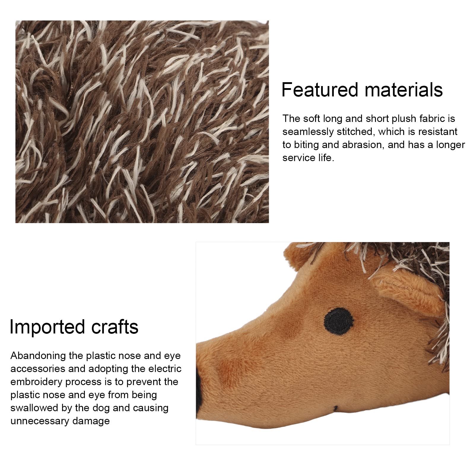 EVTSCAN Hedgehog Shaped Squeaky Dog Toy - Super Soft Plush Chew Resistant Interactive Puppy Toy for Training, Chewing & Playtime - Perfect for Small & Medium Dogs Indoor/Outdoor Fun