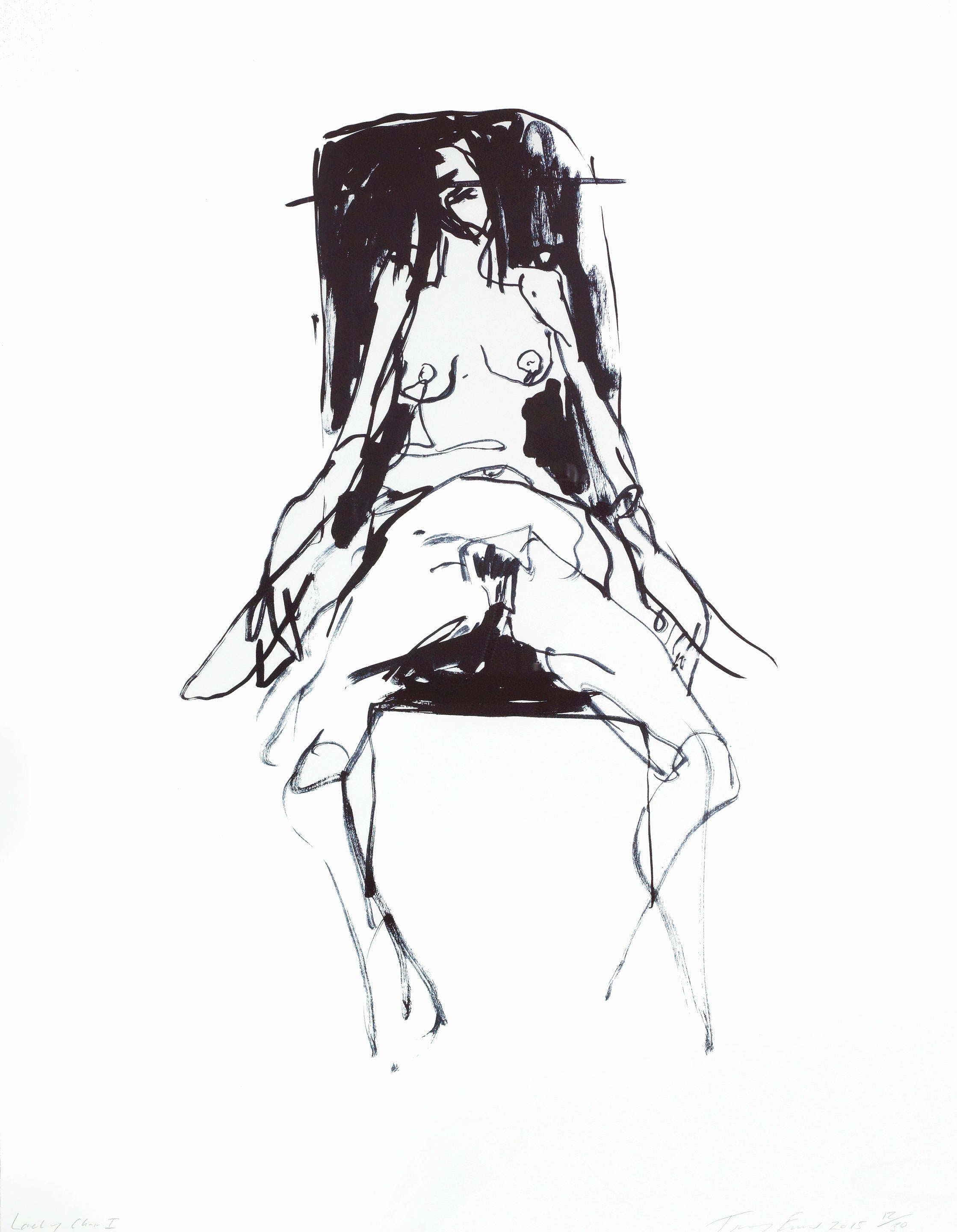 TRACEY EMIN LONELY CHAIR 1 - Modern Art Decor for Home & Office - Perfect for Living Rooms, Bedrooms, and Creative Spaces