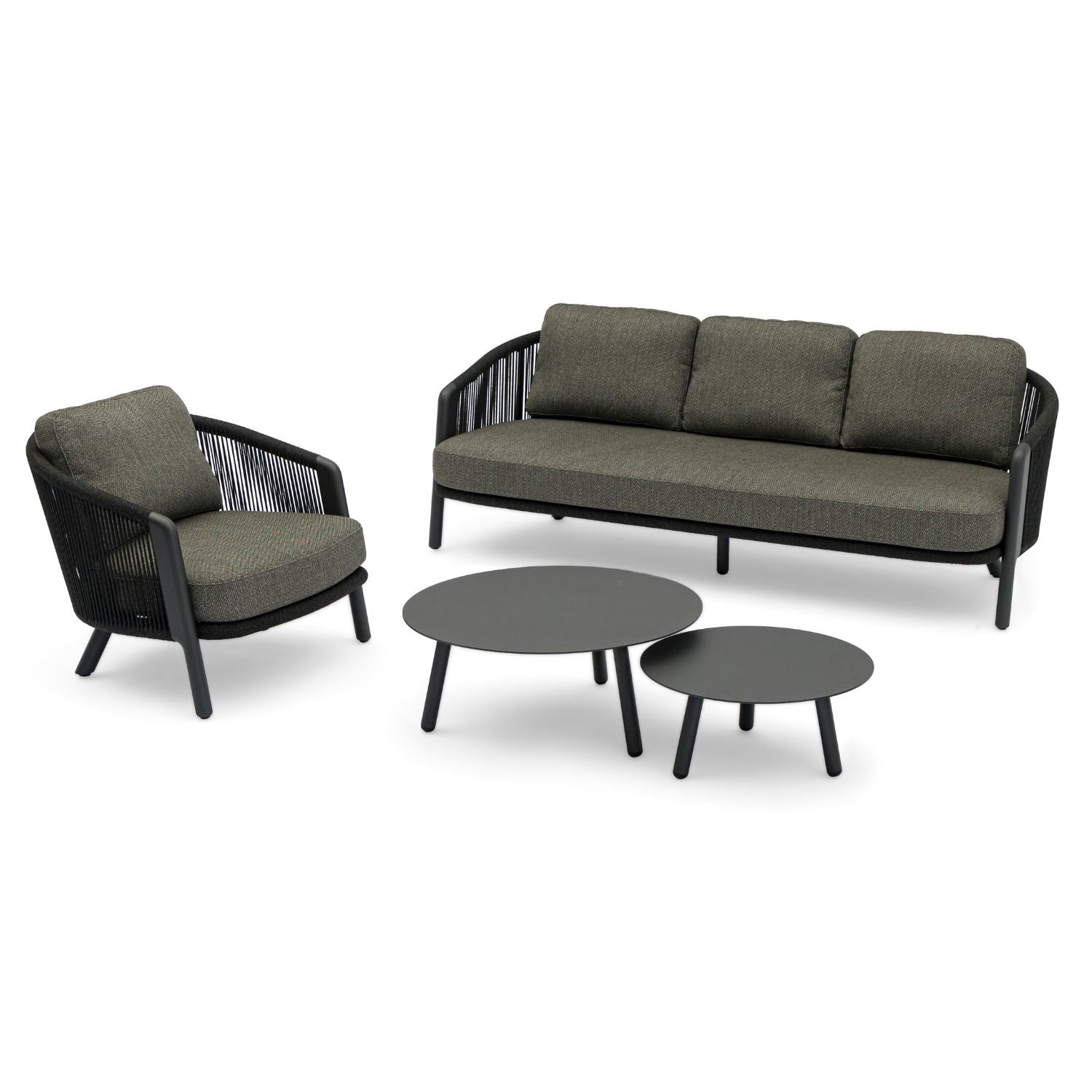 Alta II Outdoor Charcoal Lounge Chair - Premium Patio Furniture for Backyard, Poolside & Garden Relaxation - Weather-Resistant & Comfortable