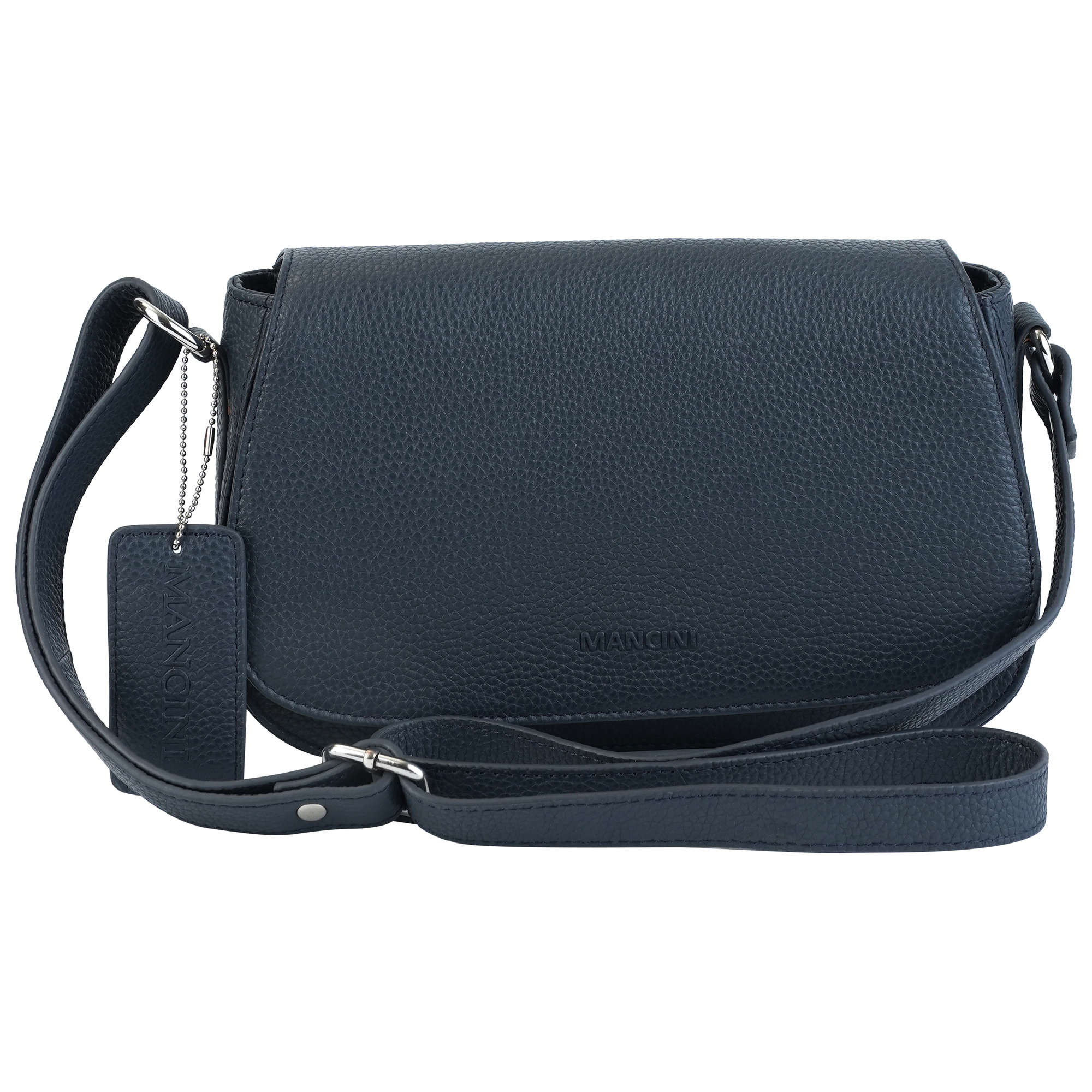 Mancini Pebbled Leather Isabella Crossbody Handbag for Women - Stylish Shoulder Bag Purse for Daily Use, Work, Travel and Shopping