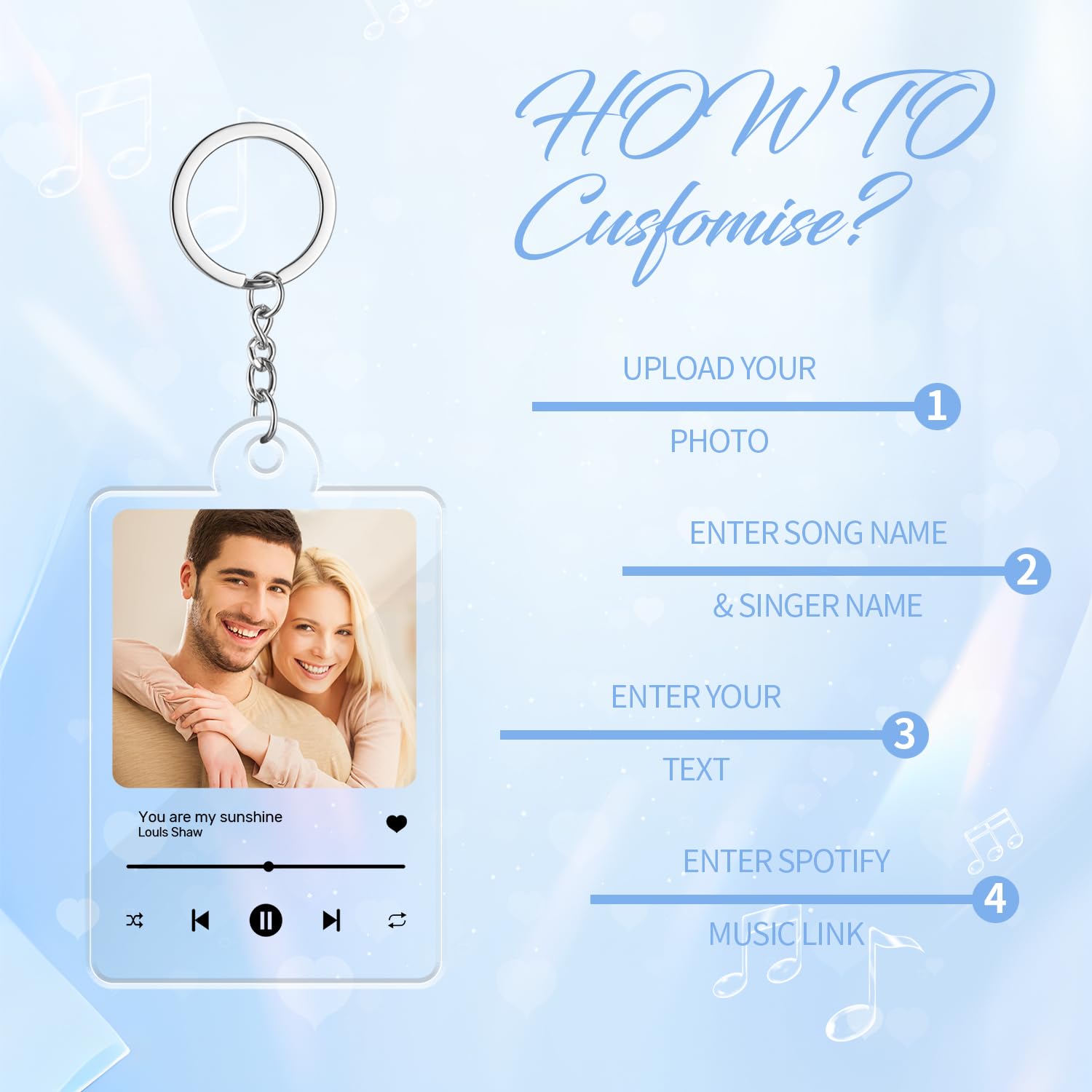 Custom Mom Holding Hands Photo Keychain - Personalized Mothers Day Gifts for Mom - Engraved Heart Keychain for Birthday, Anniversary & Special Occasions - Perfect for Gifts, Keepsakes & Everyday Carry