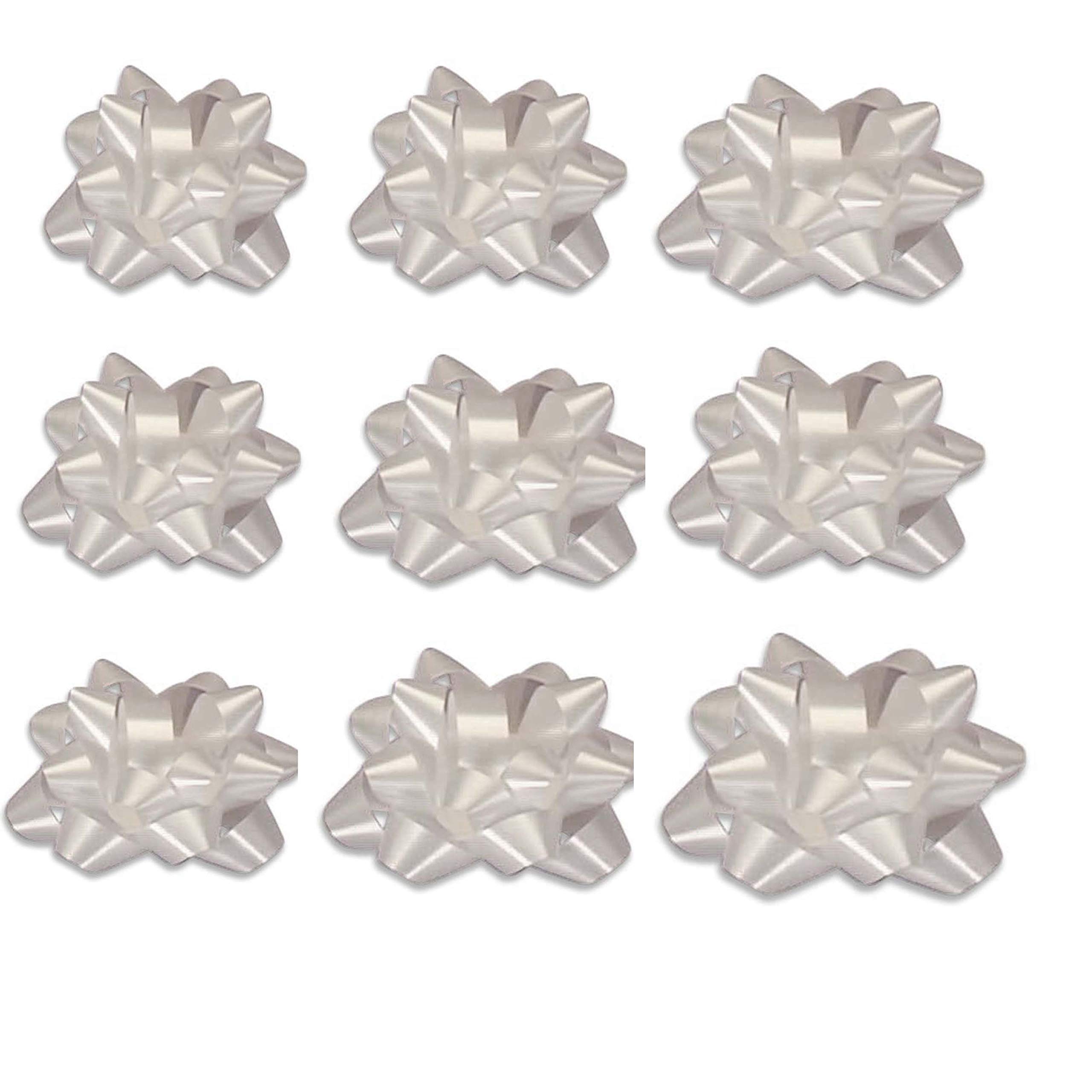 Mini White Gift Bows 1.25 Inch (20 Pack) - Christmas Ribbon Bows for Gift Wrapping, Party Decorations & Holiday Crafts - Perfect for Presents, Wedding Favors & DIY Projects