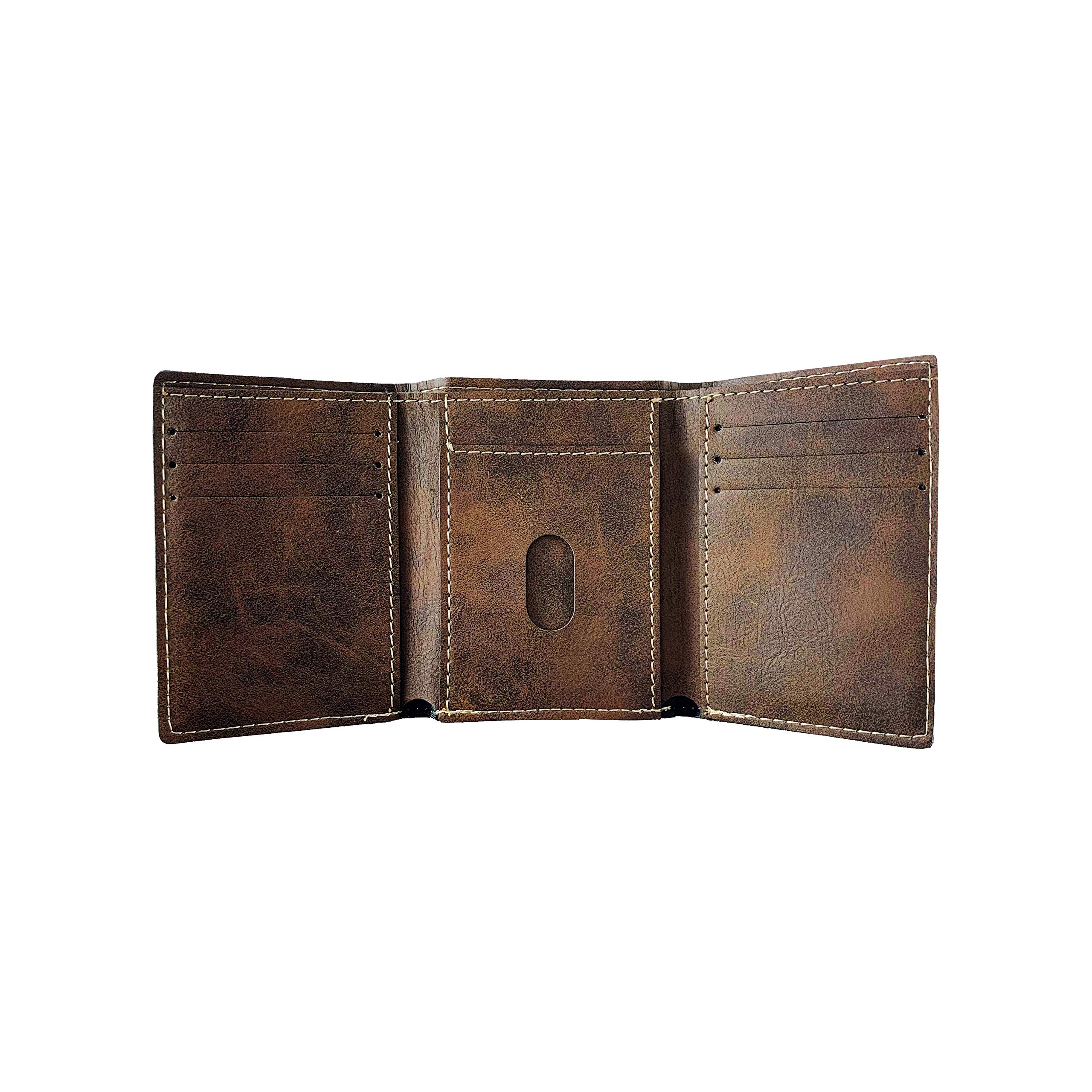 O'Reilly Irish Coat of Arms Rustic Leather Wallet for Men - Genuine Celtic Heritage Bifold Wallet with Money Clip - Perfect for St. Patrick's Day, Irish Weddings & Gift Giving