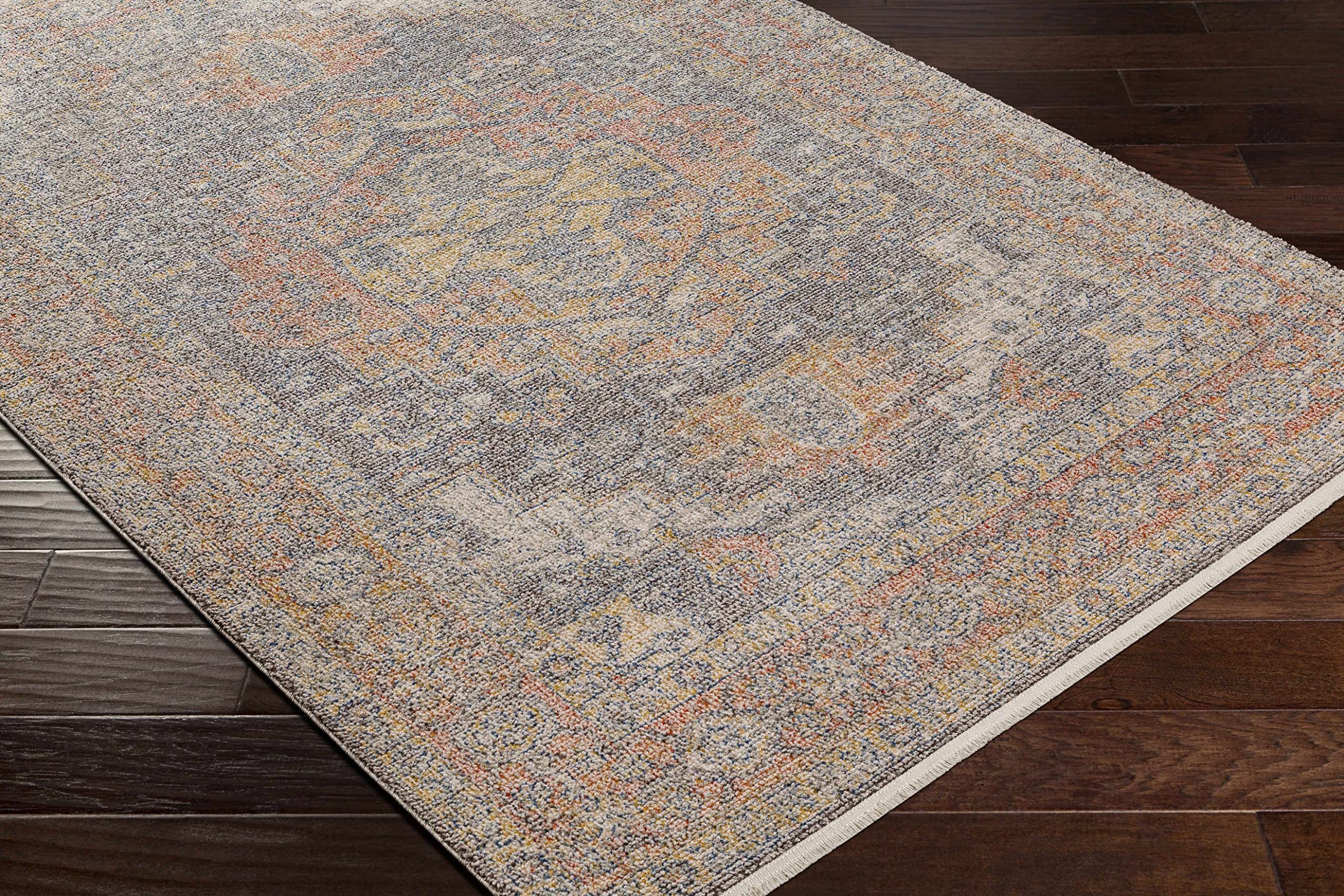 Hauteloom Choi Modern Area Rug - Soft Blue, Gray, Pink - 5'3