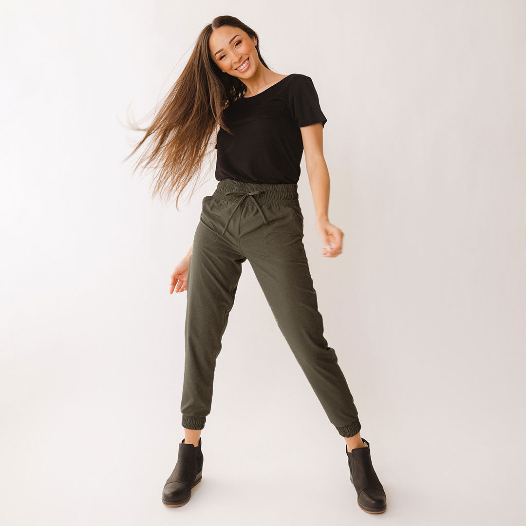 Destination Joggers for Men - Soft Heather Green Casual Pants | Perfect for Lounge, Travel & Everyday Wear