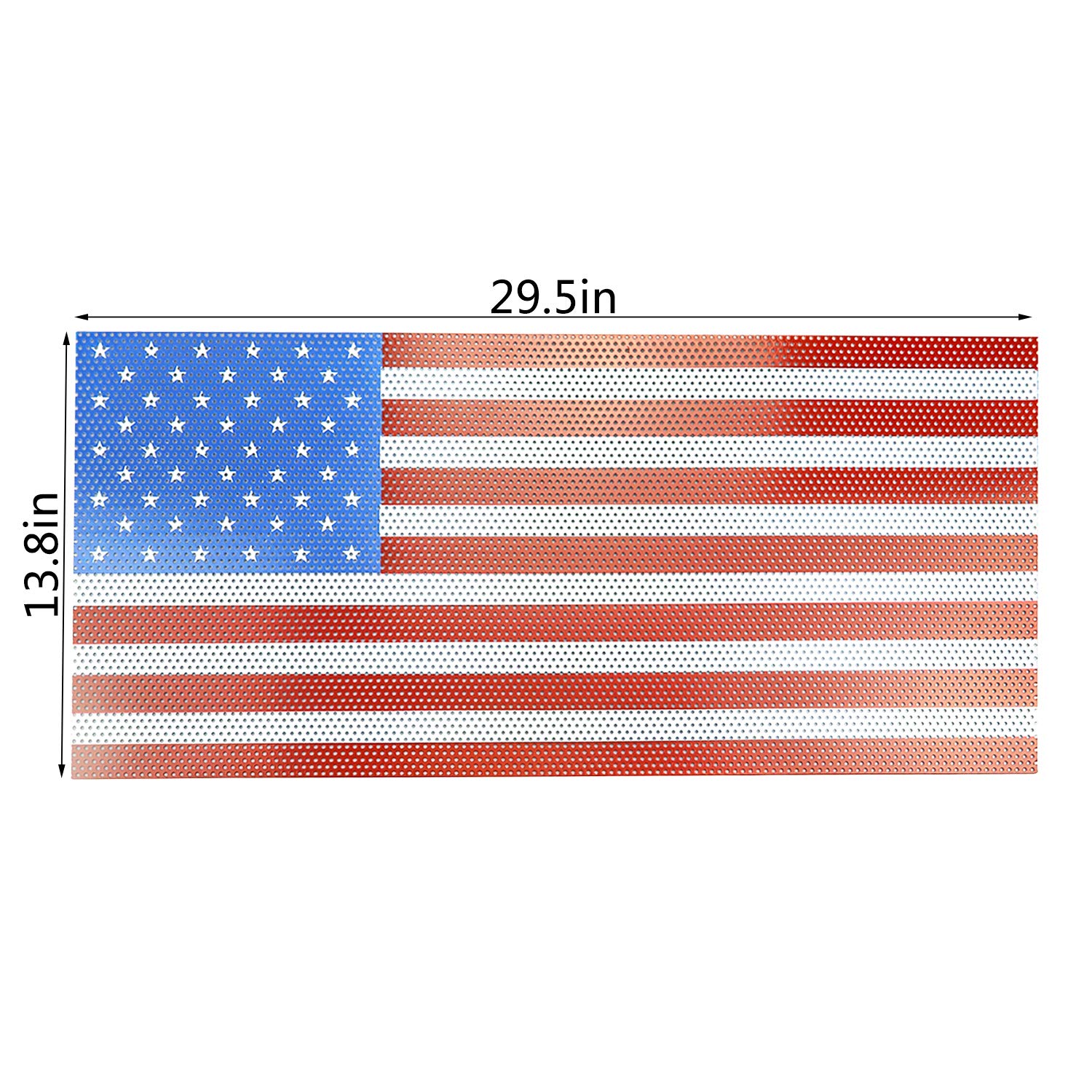 American Flag Grill Insert Bug Screen Deflector for Jeep Wrangler JL & Gladiator JT (2018-2022) | Durable Mesh Protection & Patriotic Style Upgrade | Perfect for Off-Road Adventures & 4th of July Decor