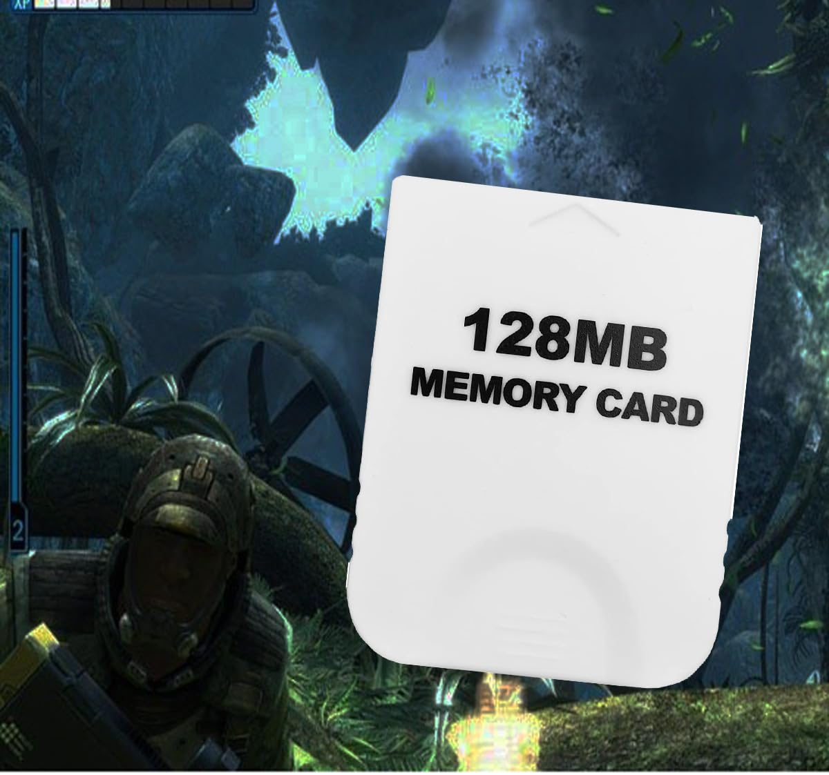 128MB (2043 Blocks) High-Speed GameCube Memory Card - Compatible with Nintendo GameCube & Wii Consoles - White - Perfect for Saving Game Progress & Expanding Storage Capacity
