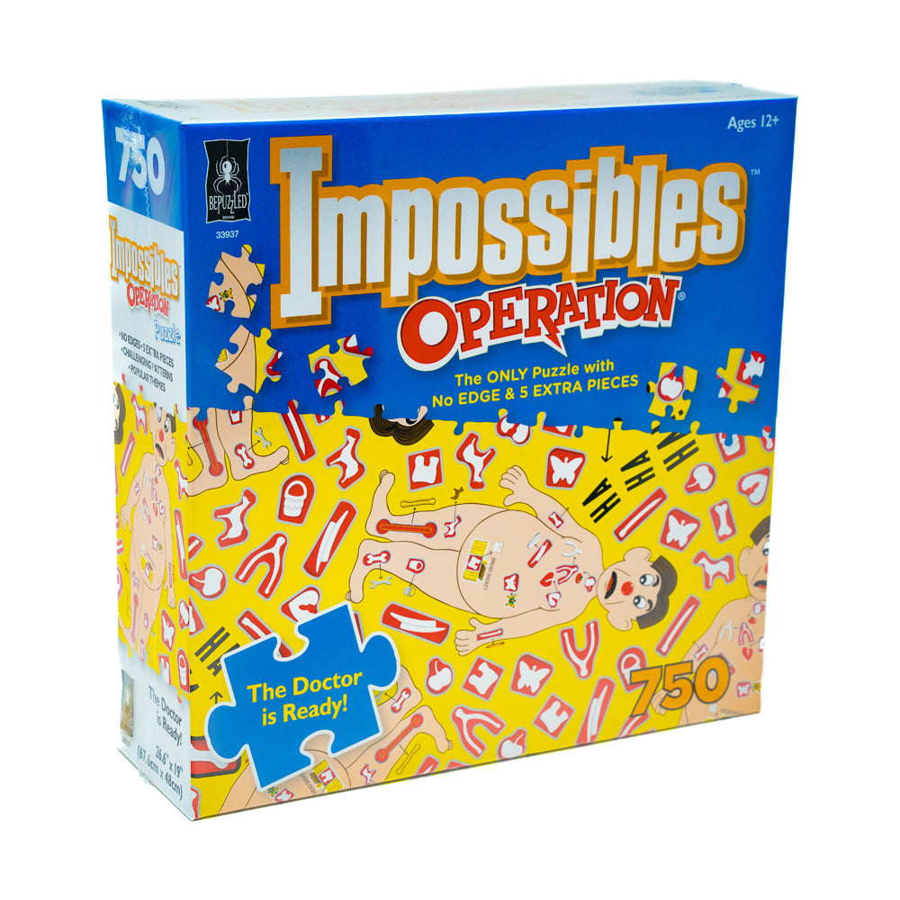 Hasbro BePuzzled Operation Jigsaw Puzzle - 750 Piece Challenging Board Game for Adults & Teens - Perfect for Family Game Nights & Brain Training Activities