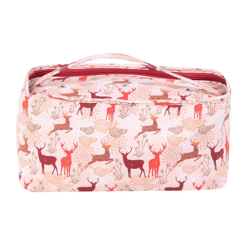 Oumefar Portable Thread Organizer Storage Box - Yarn Case, Knitting & Sewing Tool Bag - Perfect for Crafting, DIY Projects & Travel Needlework (Square Design)