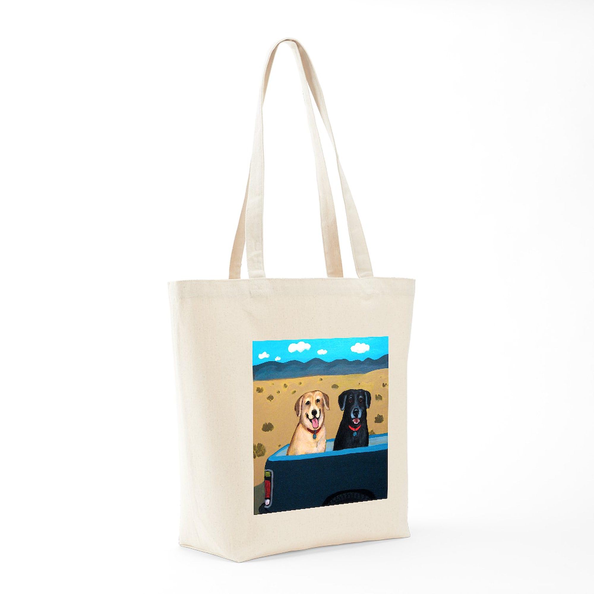 Traveling Labs Tote Bag - Natural Canvas Reusable Shopping Bag for Groceries, Beach & Everyday Use | Eco-Friendly Cotton Tote