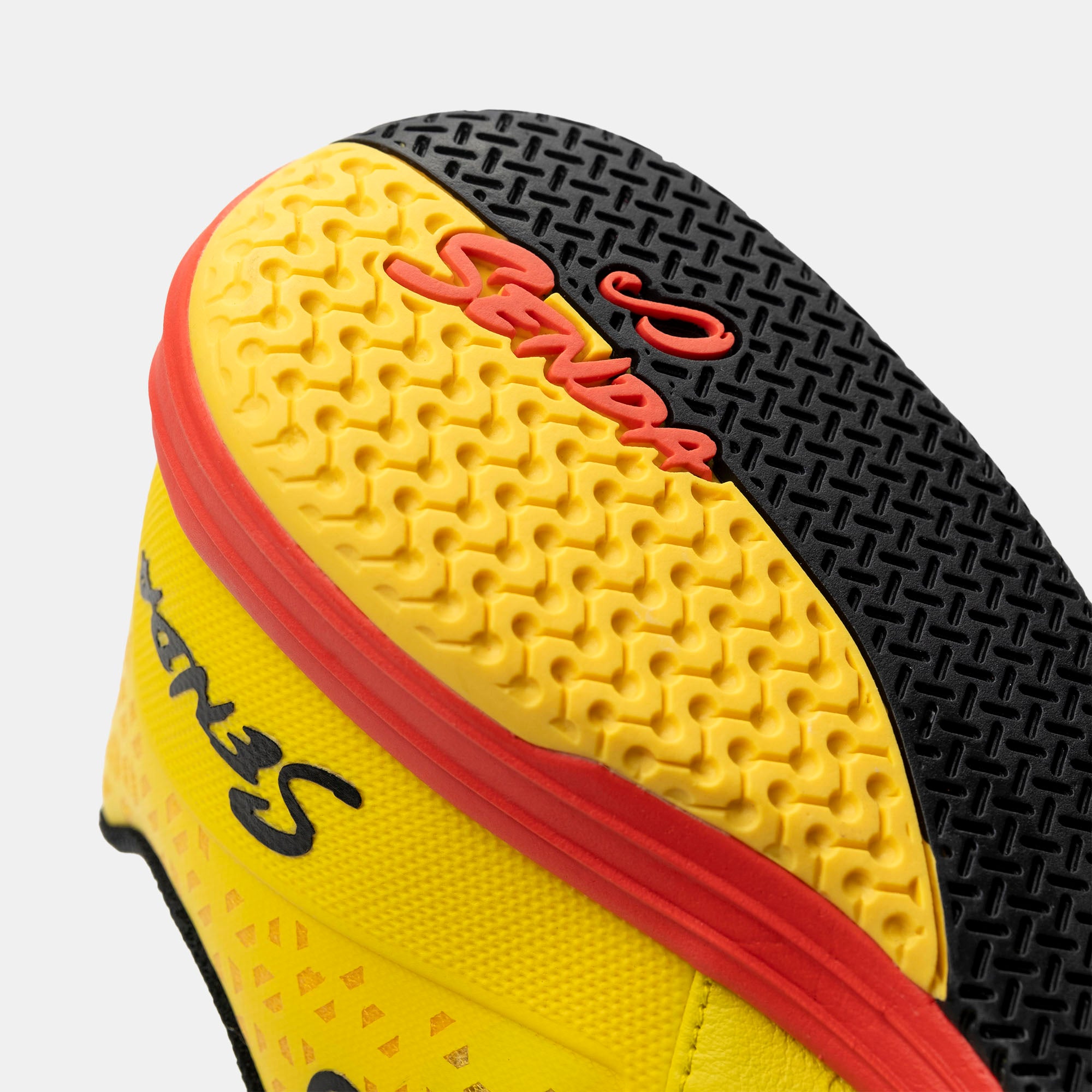 Senda Athletics USHUAIA Pro 2.0 Futsal Soccer Shoes for Men - Lightweight Indoor Football Cleats with Non-Marking Sole (Yellow) - Perfect for Futsal Courts, Gym Floors & Indoor Soccer Training