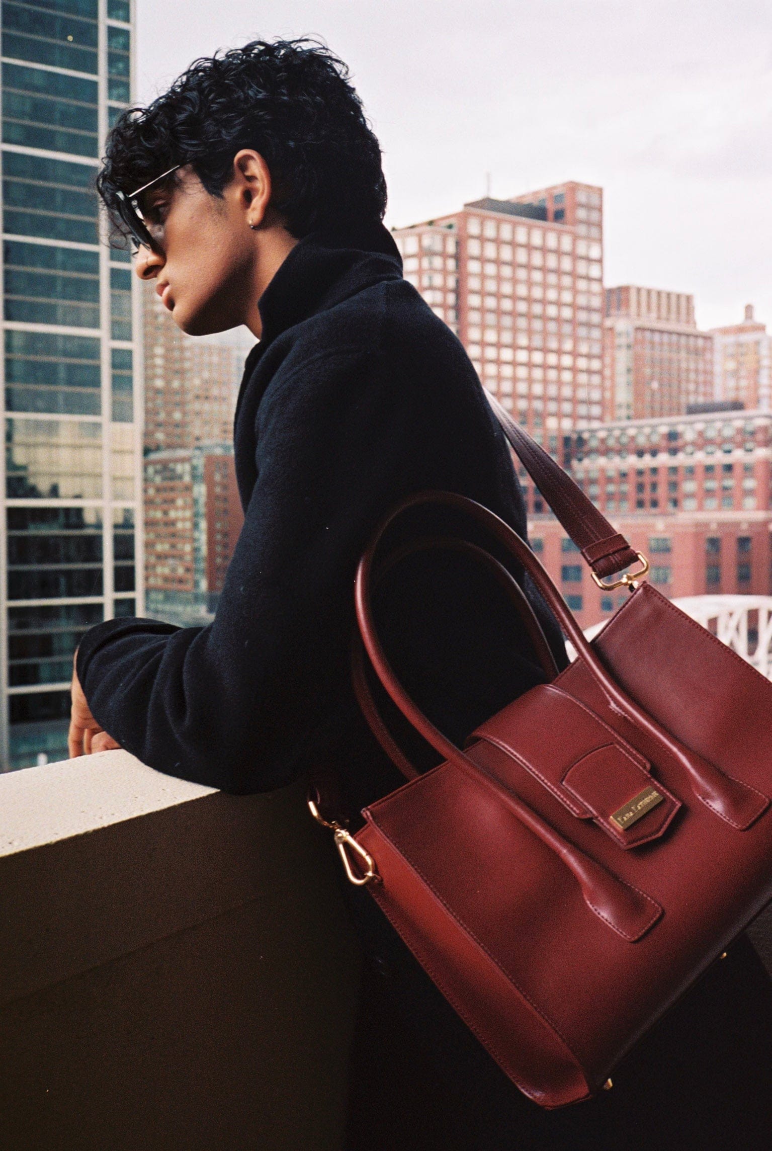 Richmond Cactus Leather Vegan Handbag for Women | Eco-Friendly Cherry Red Crossbody Purse | Perfect for Work, Travel & Everyday Use