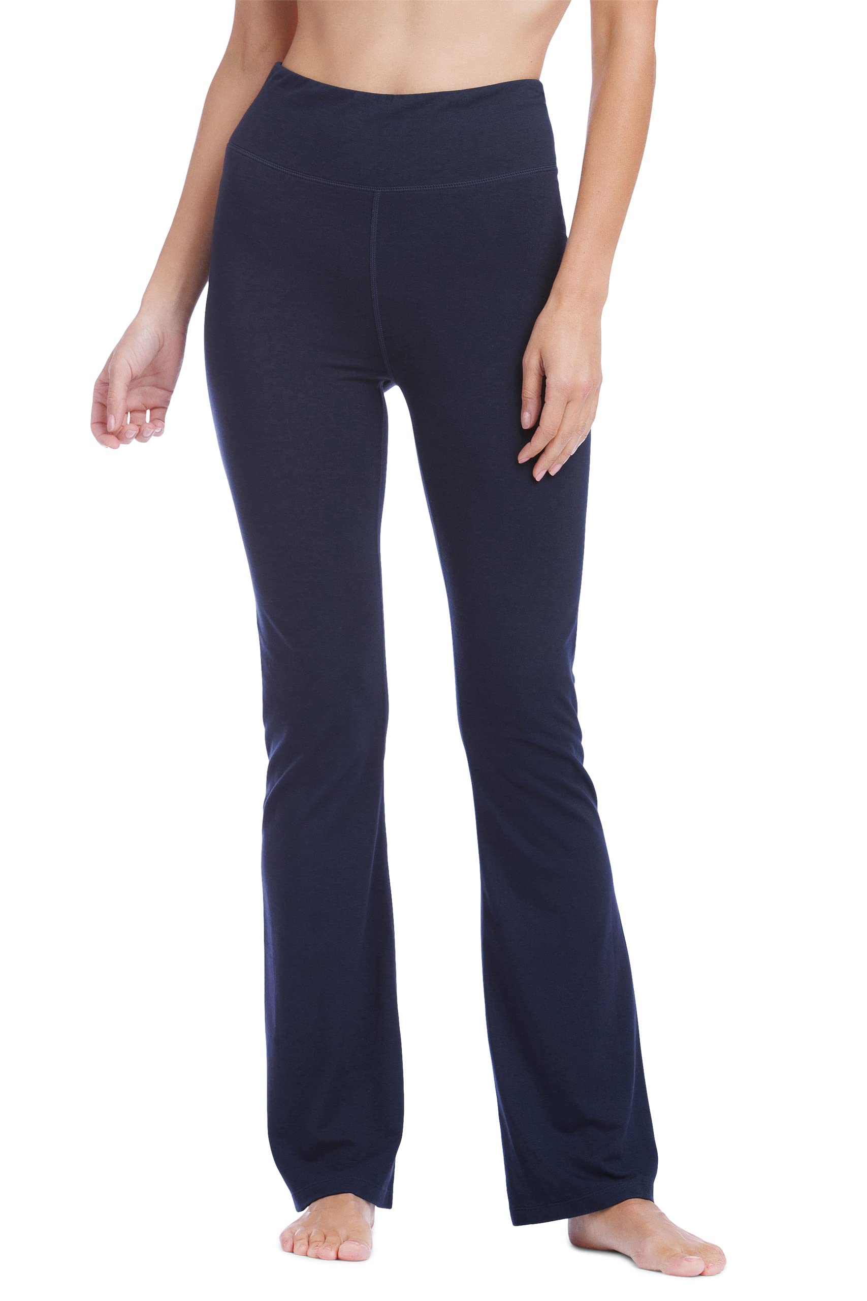 Fishers Finery Women's Eco-Friendly High Waisted Bootcut Yoga Pants - Comfortable Athletic Leggings for Workout, Running & Lounge Wear - Perfect for Yoga, Gym & Casual Outfits