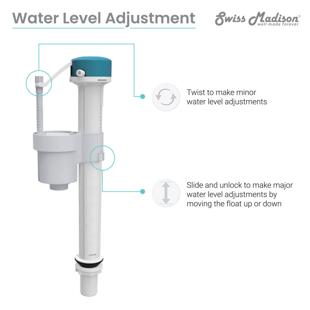 Cascade Fill Valve for Toilet Tank - Universal Replacement Part for Leaking or Running Toilets - Easy DIY Installation - Perfect for Home Bathroom Repair & Maintenance