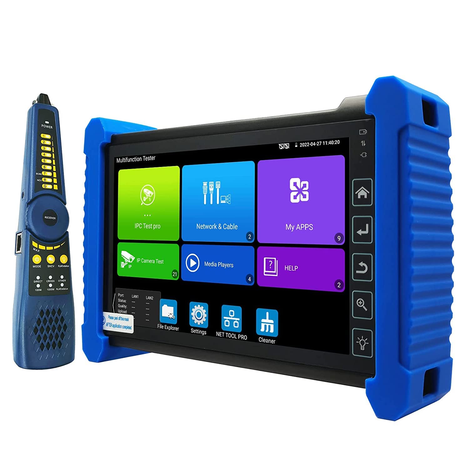 Rsrteng IPC-7600C Plus CCTV Camera Tester with Cable Tracer WT255 - 4K/8MP/8K/32MP Resolution, 7