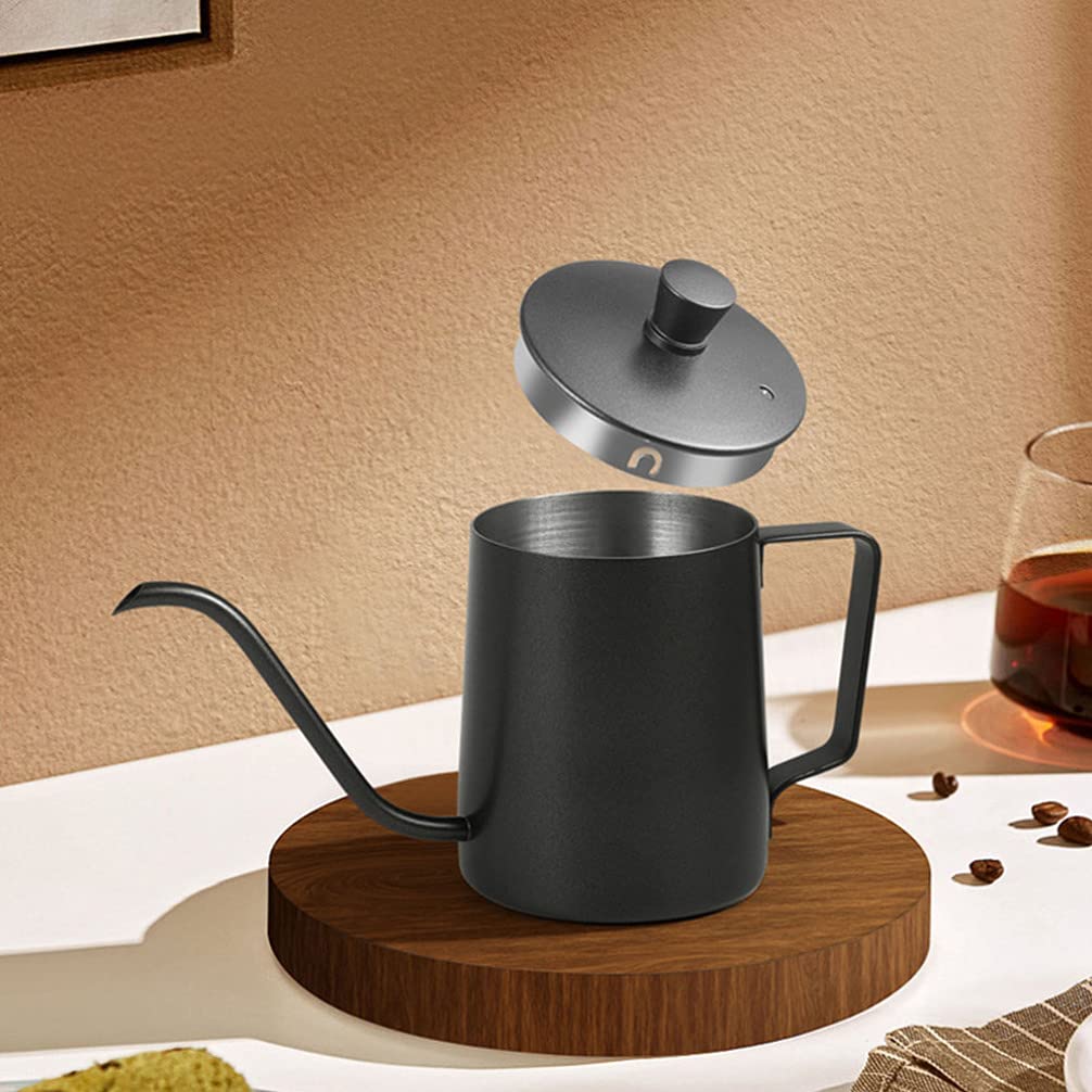 Premium Espresso Machine & Gooseneck Kettle Set - Stainless Steel Coffee & Tea Brewer with Narrow Drip Cup for Pour Over Coffee - Perfect for Home Baristas & Coffee Shops (Black)