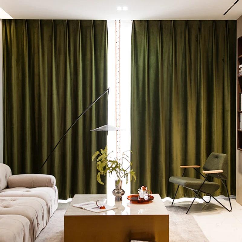 Amari Velvet Soundproof Blackout Custom Curtains - Thermal Insulated Window Drapes for Bedroom, Living Room & Home Theater Noise Reduction