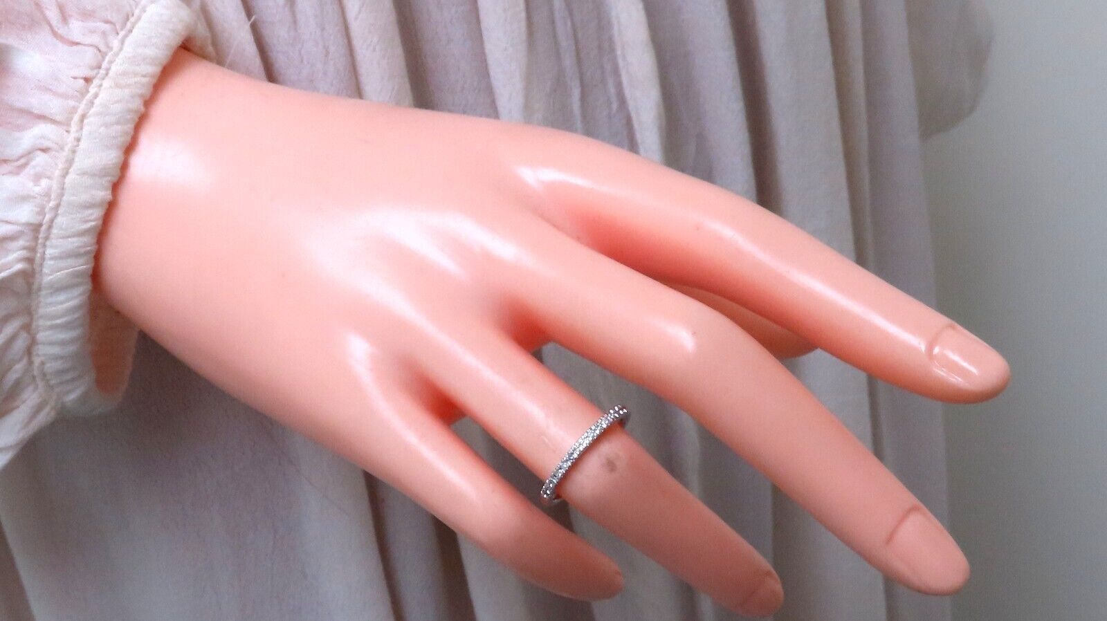 18ct Natural Diamond Halfway Band Ring - 14K Gold H/VS Quality - Perfect for Engagement, Wedding & Anniversary Gifts