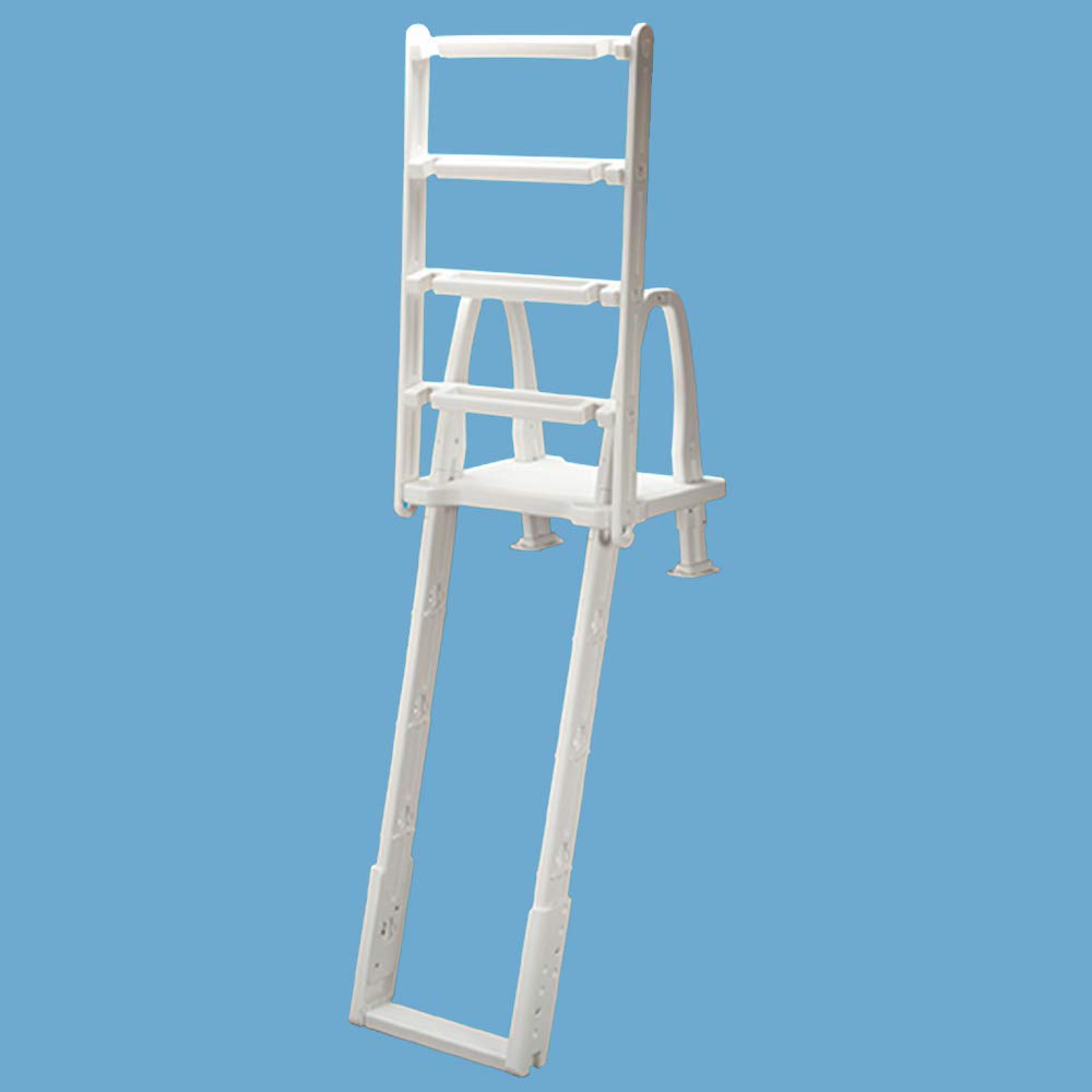 Premium Ocean Blue Above Ground Pool Safety Ladder - Heavy Duty Outdoor Swimming Pool Entry & Exit Ladder with Non-Slip Steps - Perfect for Backyard, Inflatable & Metal Frame Pools