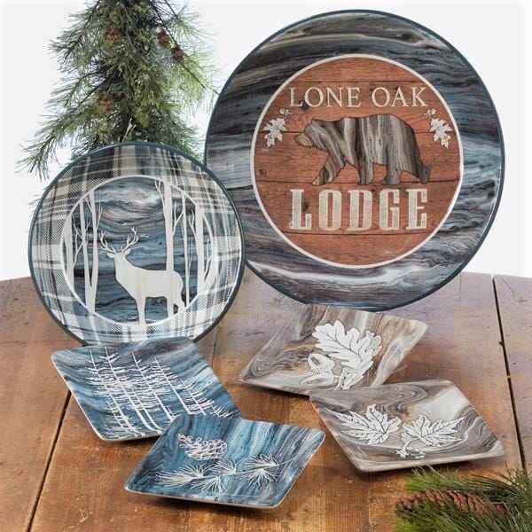 Premium Lone Oak Serving & Pasta Bowls Set - Handcrafted Wooden Bowls for Salads, Pasta, Soup & Desserts - Perfect for Dining, Entertaining & Rustic Kitchen Decor