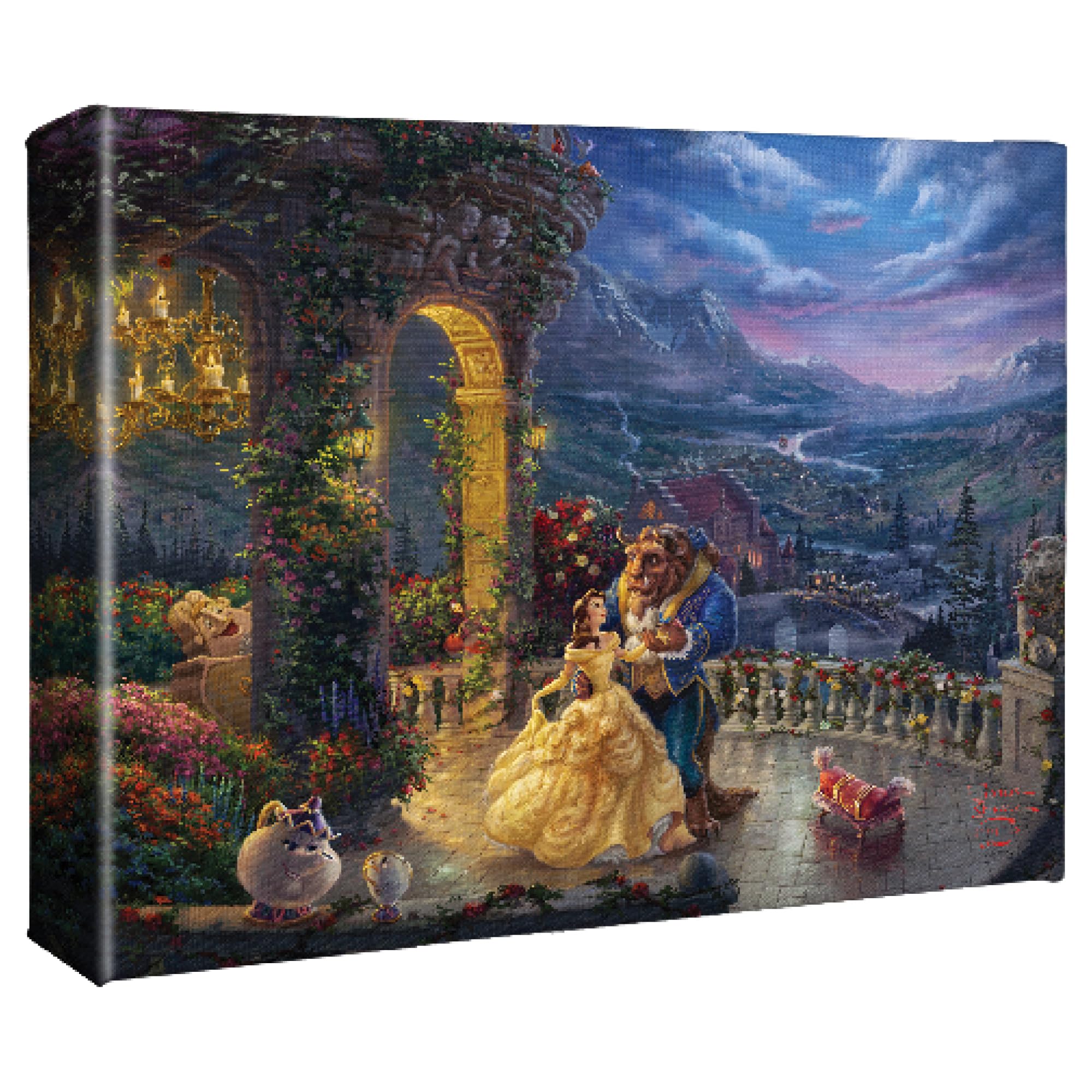 Thomas Kinkade Disney Beauty and The Beast Painting - 8