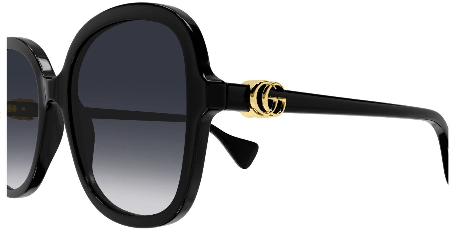 Gucci GG1178S 002 Black/Grey Gradient Oversize Soft Square Women's Sunglasses