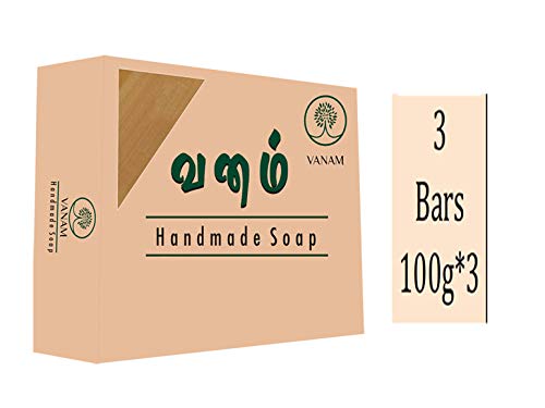 VANAM Handmade Herbal Goat Milk Soap - Natural Moisturizing & Exfoliating Bar - Set of 3 White Soaps for Sensitive Skin & Dry Skin Care - Perfect for Spa, Bath & Gift Giving