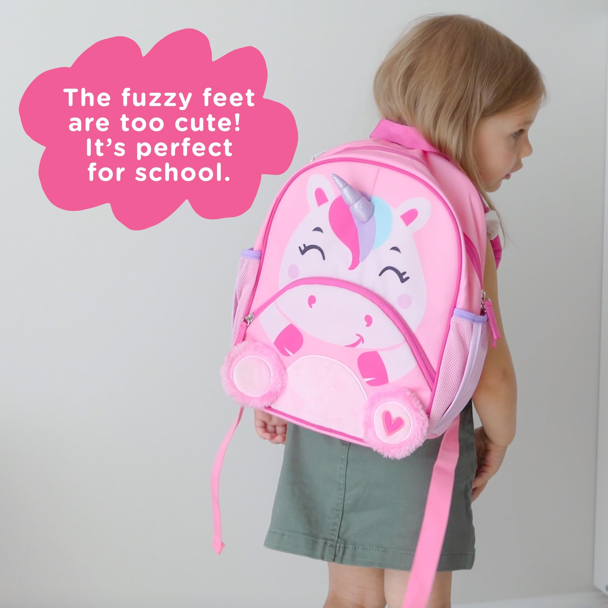 **Move2Play Unicorn Toddler Backpack for Boys & Girls Ages 2-5 | Small Preschool & Kindergarten Book Bag | Cute School Backpack for Kids | Perfect for Daycare, Travel & Outdoor Adventures**
