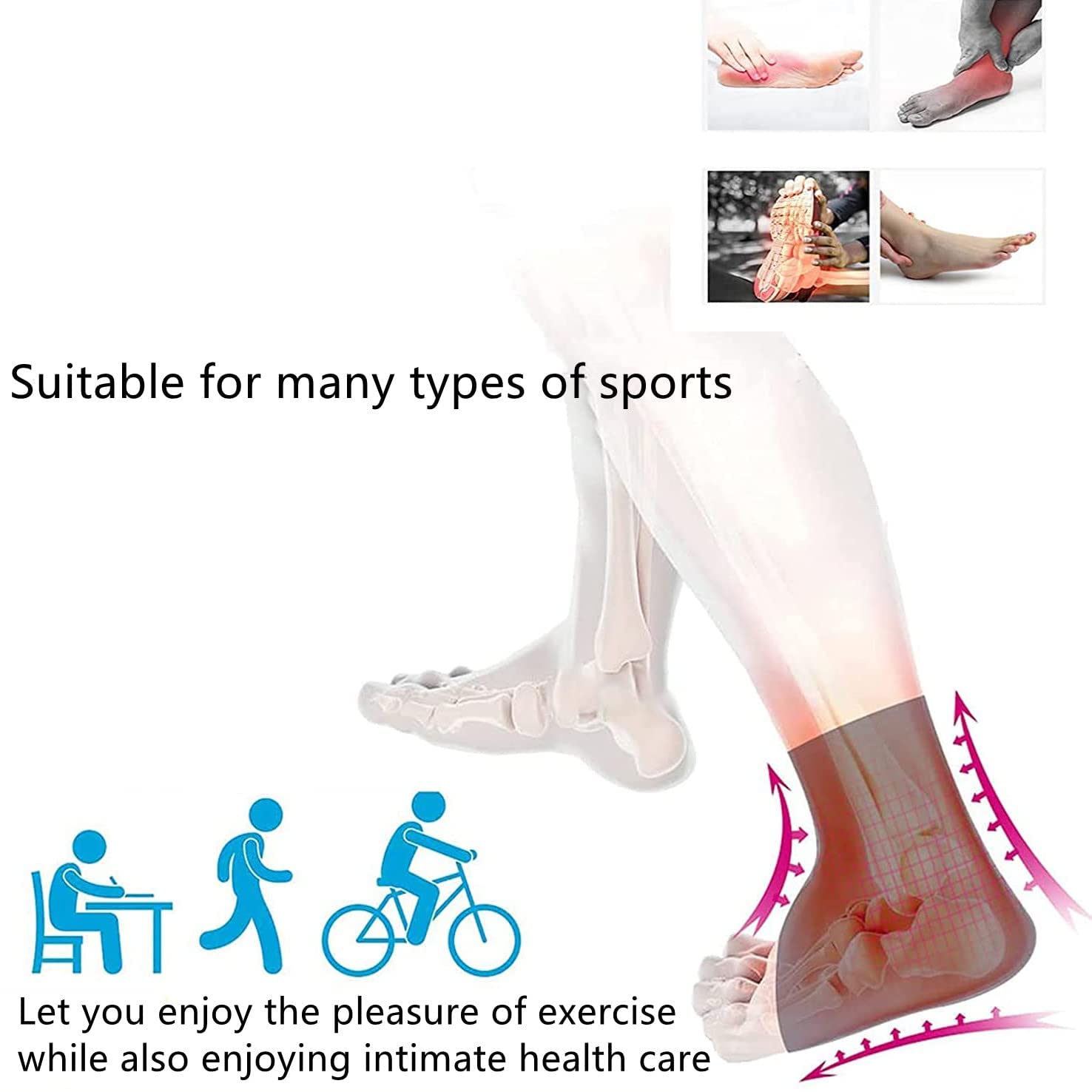 Neuropathy Pain Relief Socks - Compression Ankle Support for Foot & Sports Injuries - White (1 Pair, Small/Medium) - Ideal for Diabetic Neuropathy, Plantar Fasciitis & Post-Workout Recovery