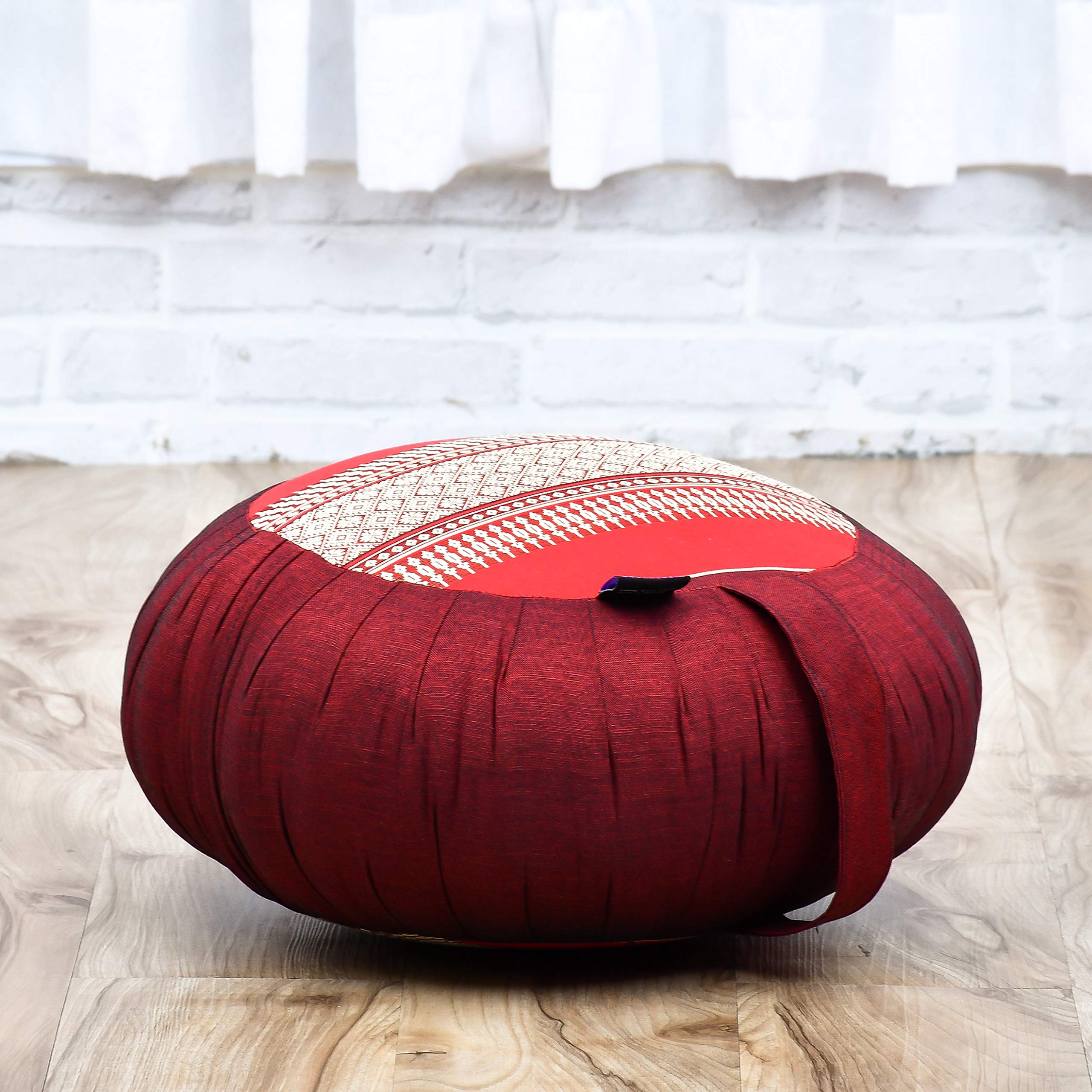 Leewadee Meditation Cushion Set - Premium Round Zafu Pillow & Square Zabuton Mat with Kapok Filling for Yoga, Zen Practice & Home Meditation (Comfortable Floor Seating for Beginners & Experts)